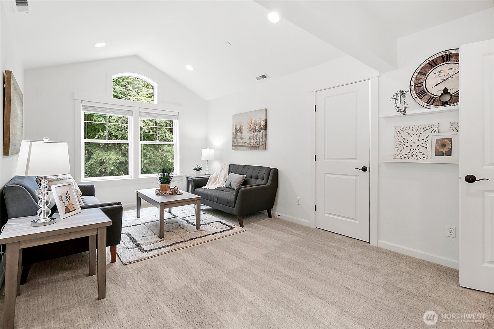 Bright with natural light and soaring vaulted ceilings—endless possibilities to create your perfect living or entertaining area.
