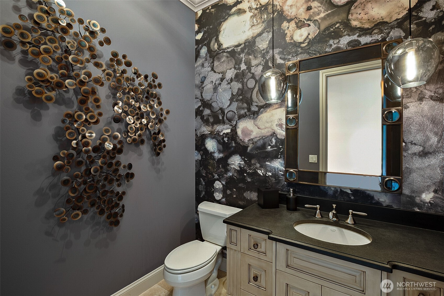beautiful powder room