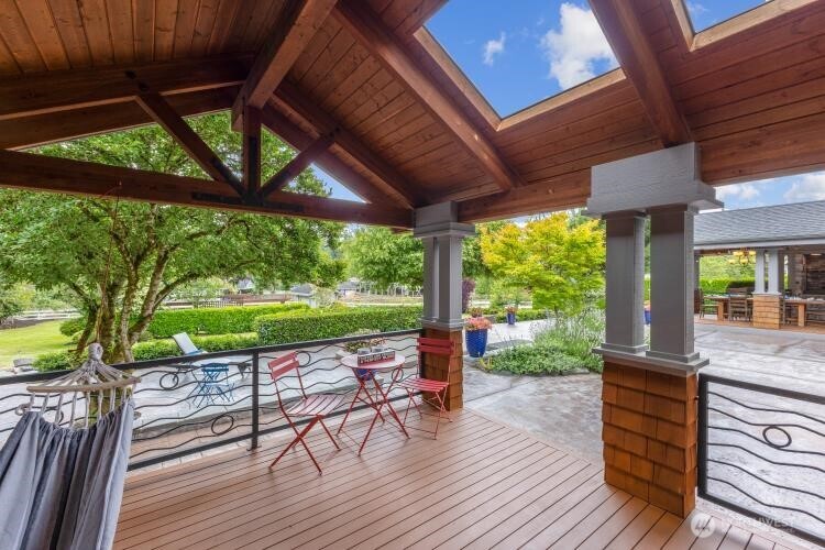 Kitchen, Dining, Family Room, double sided fireplace