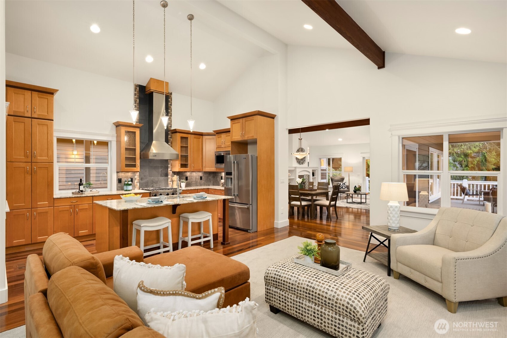 Kitchen adjacent to family room.