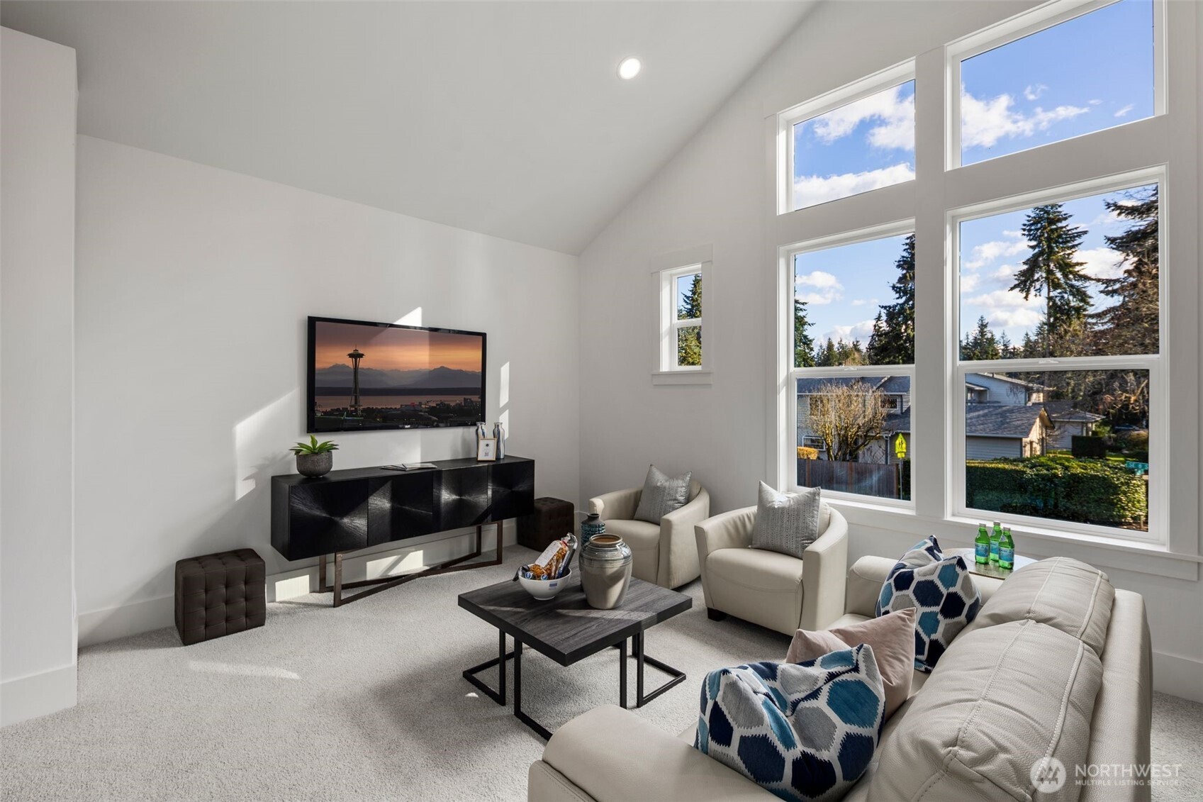 Upper Floor Bonus Room w/ Oversized Windows And Attached Bathroom.