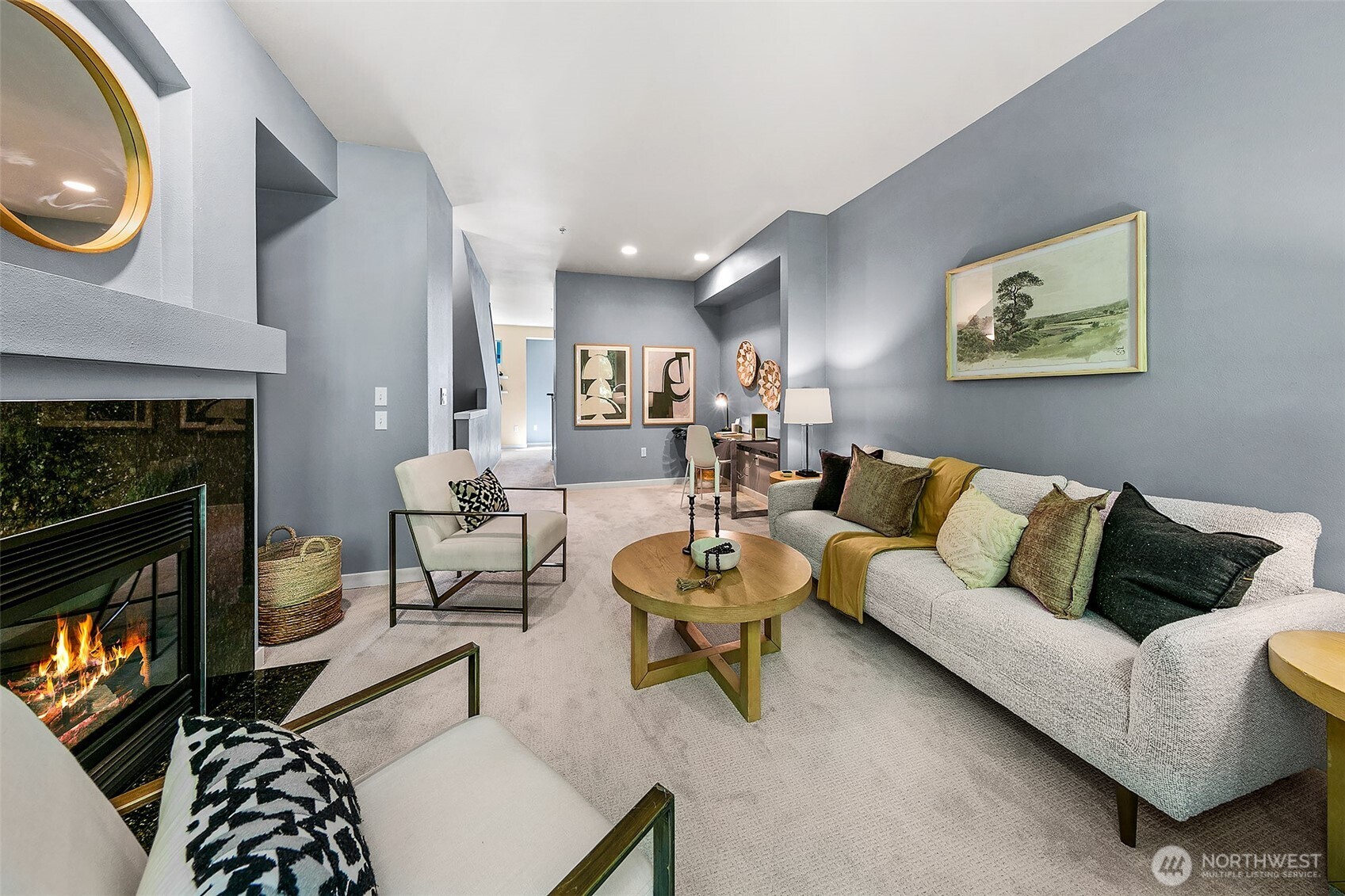 Living room has space for another table; could be dining, or how about a dedicated puzzle/game table?