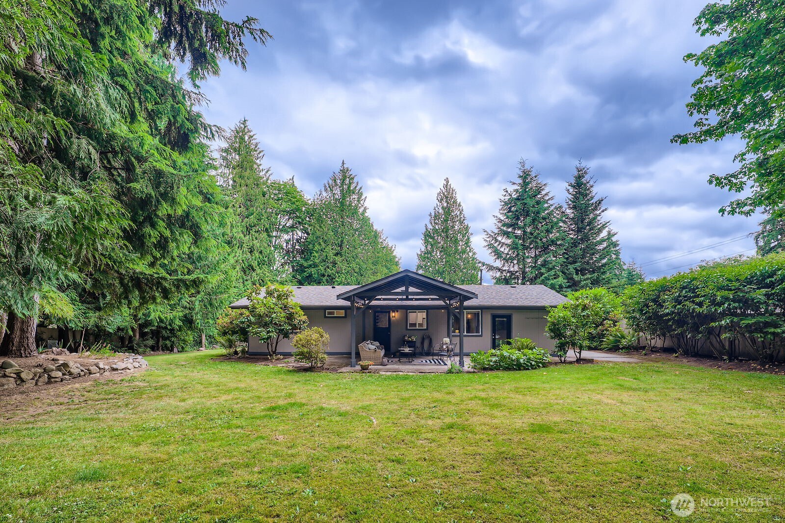 The back covered patio ideal for entertaining year round.
