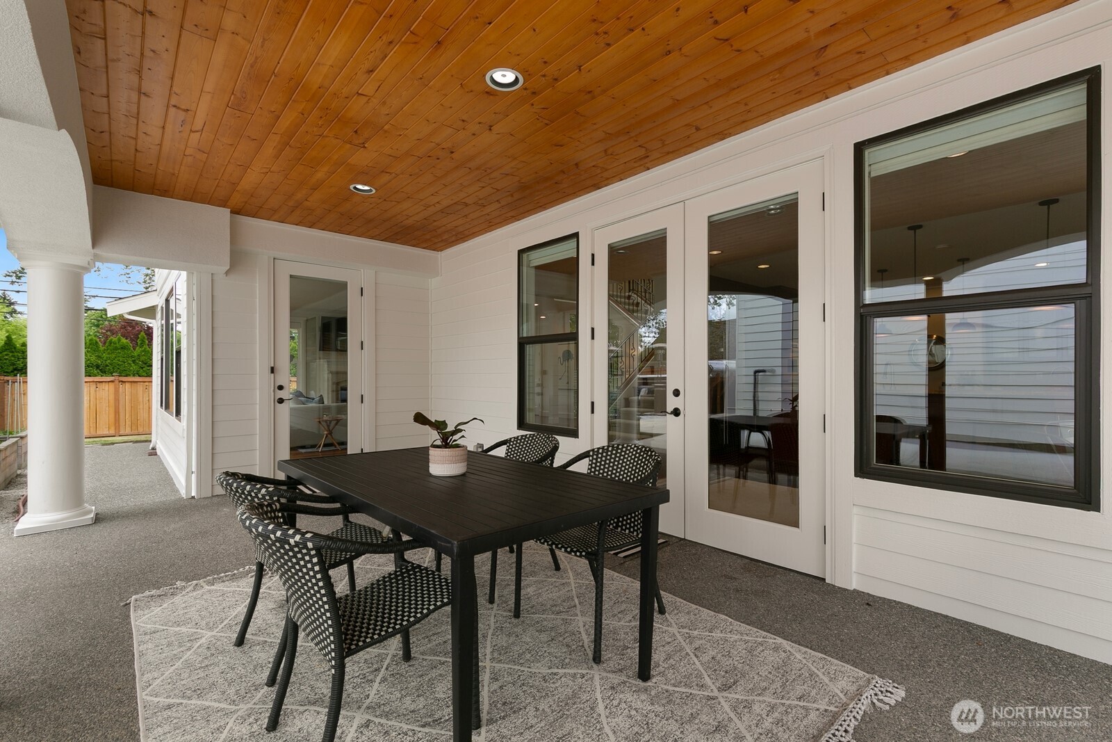 Off the kitchen you'll find the most cozy and covered patio.