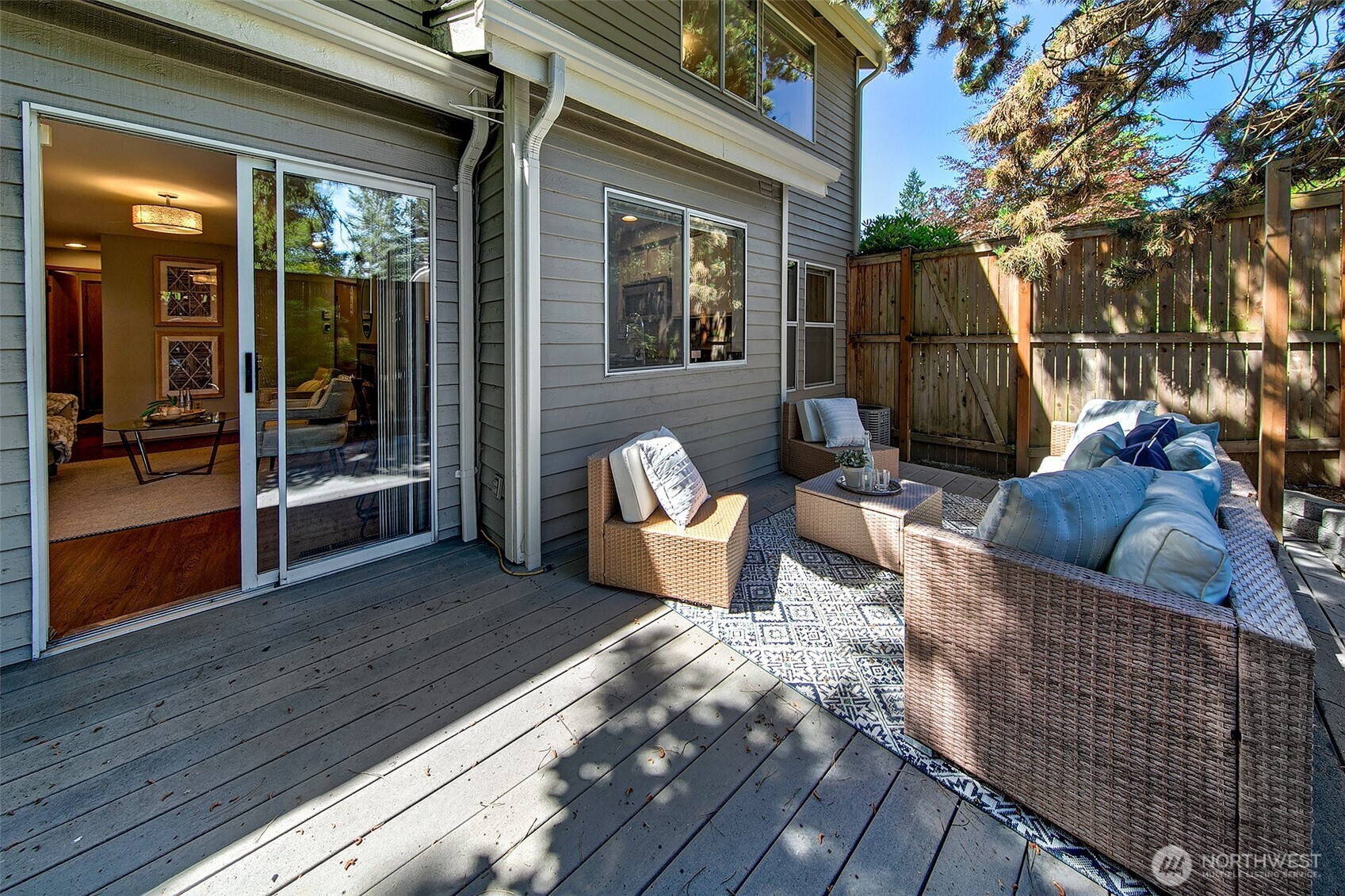 Private back patio.