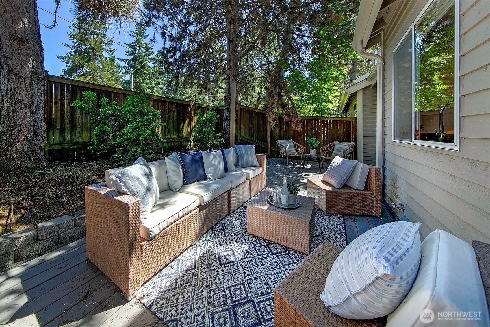 Private back patio.