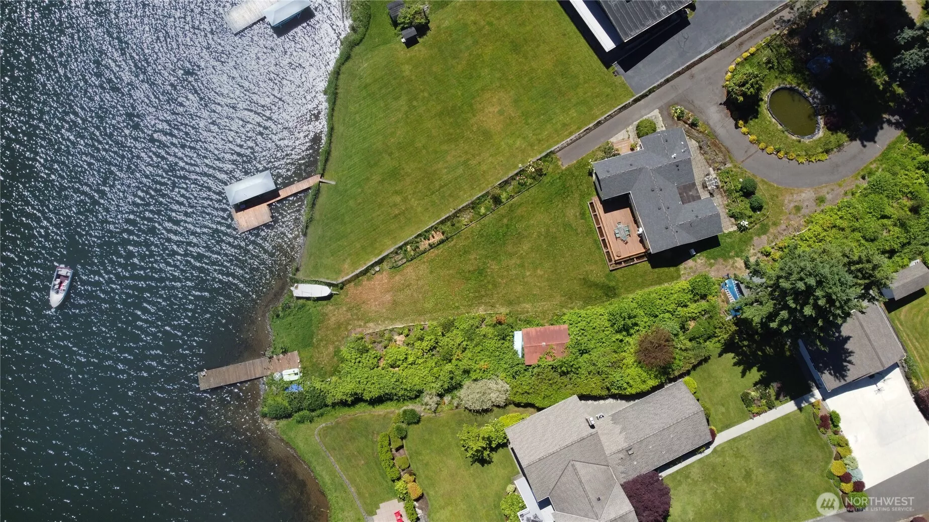 Aerial view of the property