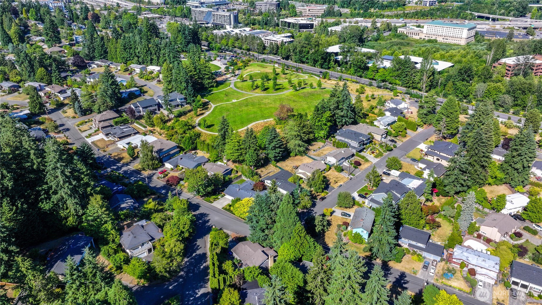 Another great aerial view of Surrey Downs, community and Surrey Downs Park.