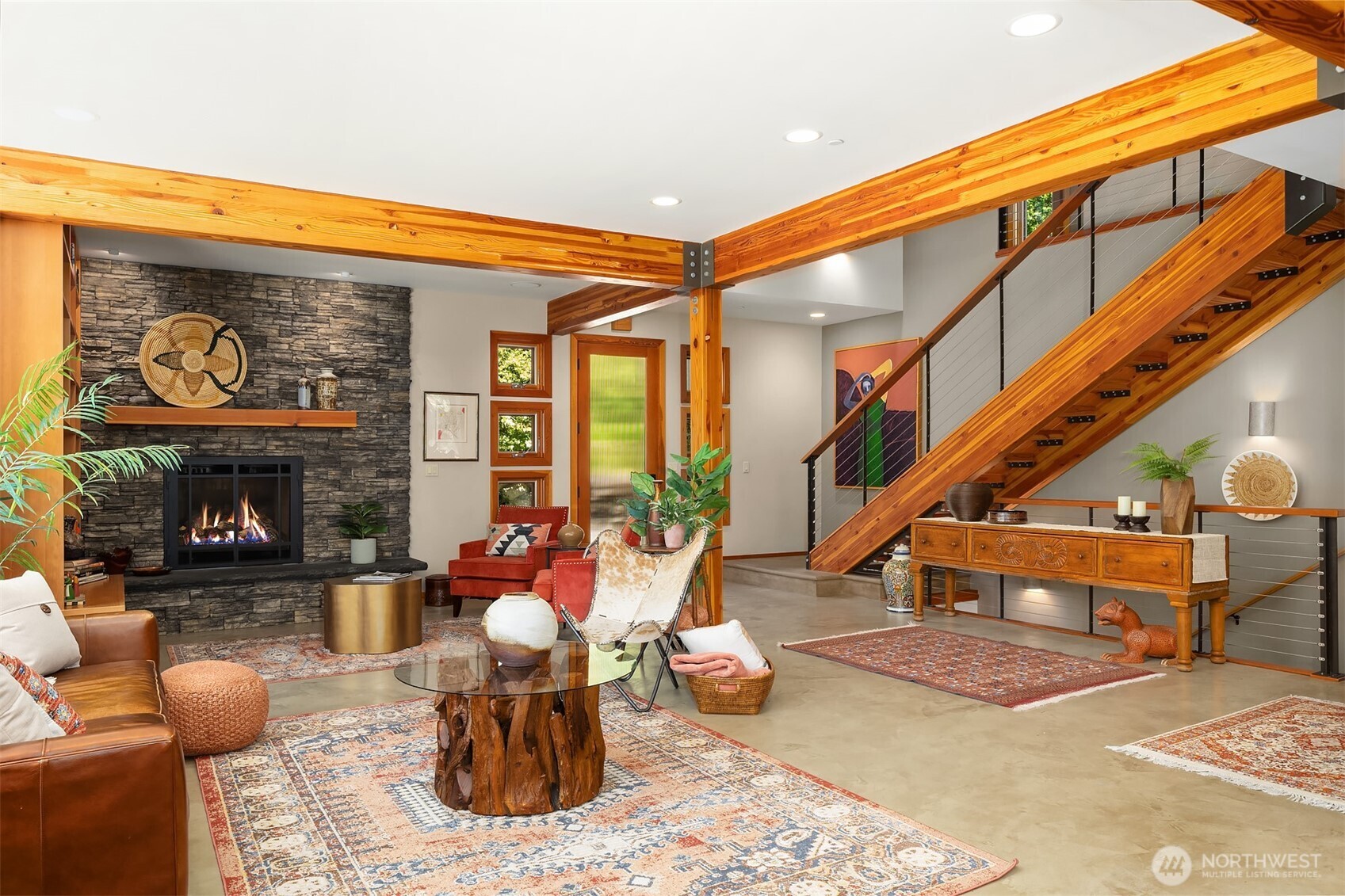 Concrete floors with efficient radiant heat.