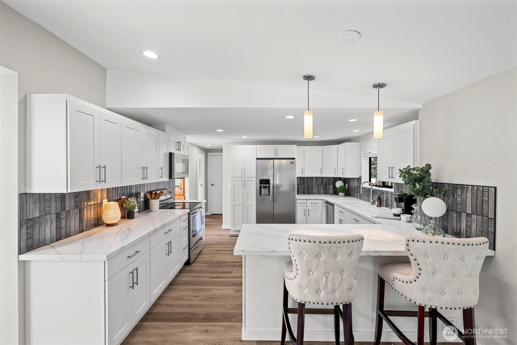 New appliances, lighting and tasteful finishes.