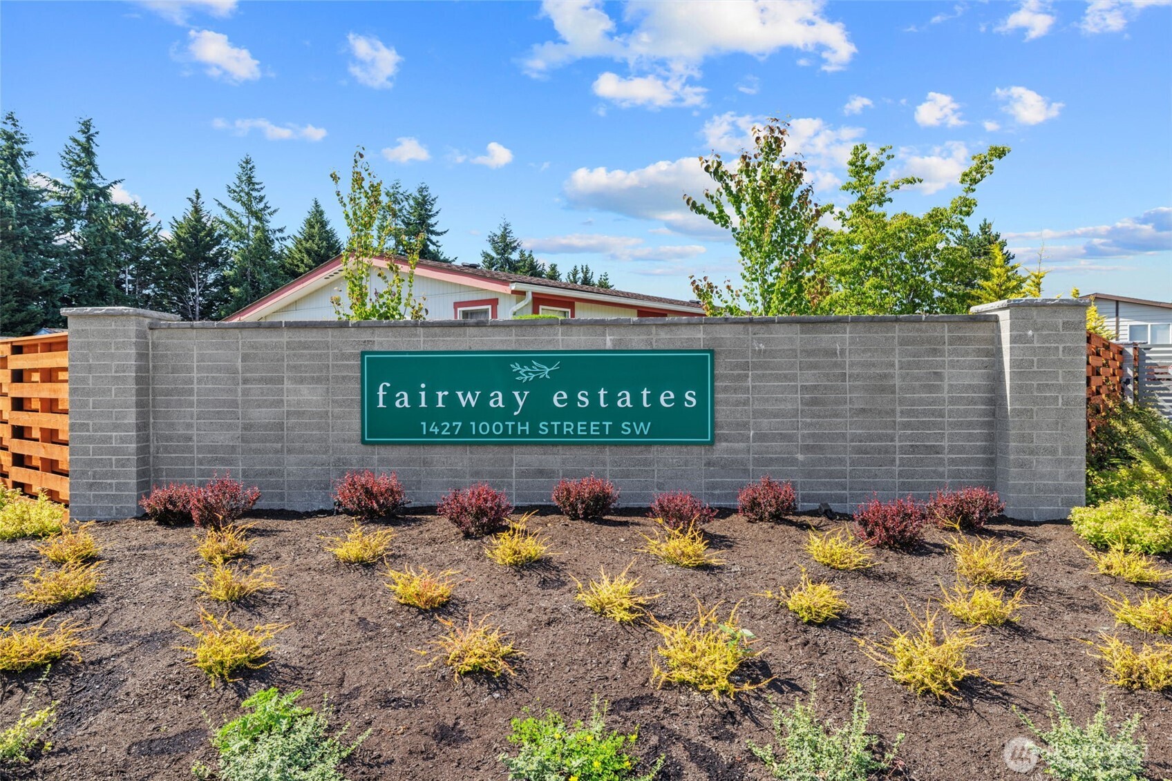 Gated community front entrance, just past the club house nestled off Fairway Drive.