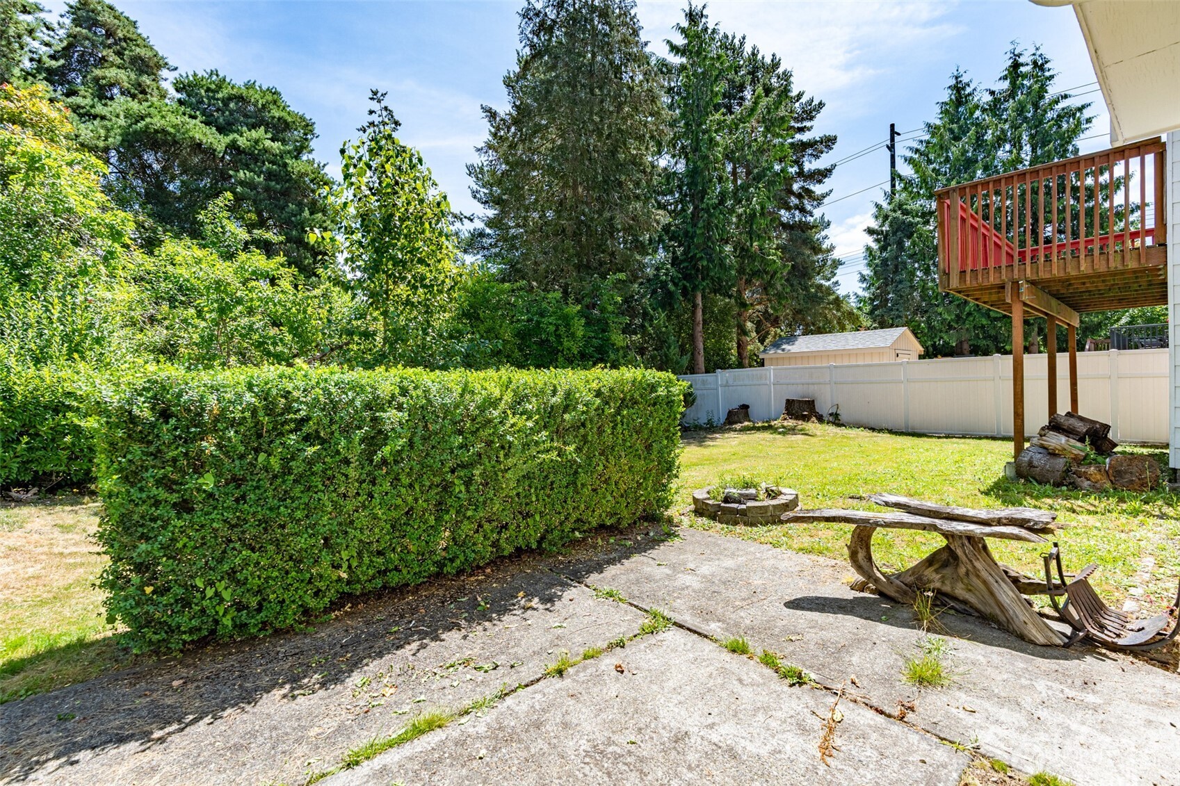 Lower-level patio makes for a nice conversation area for an added outdoor entertainment space.