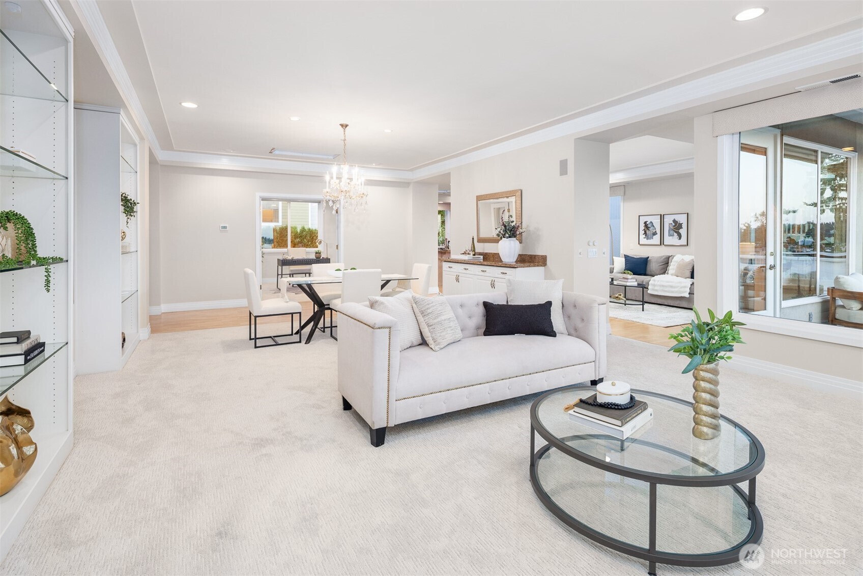 Formal living and dining rooms offer the perfect space for entertaining