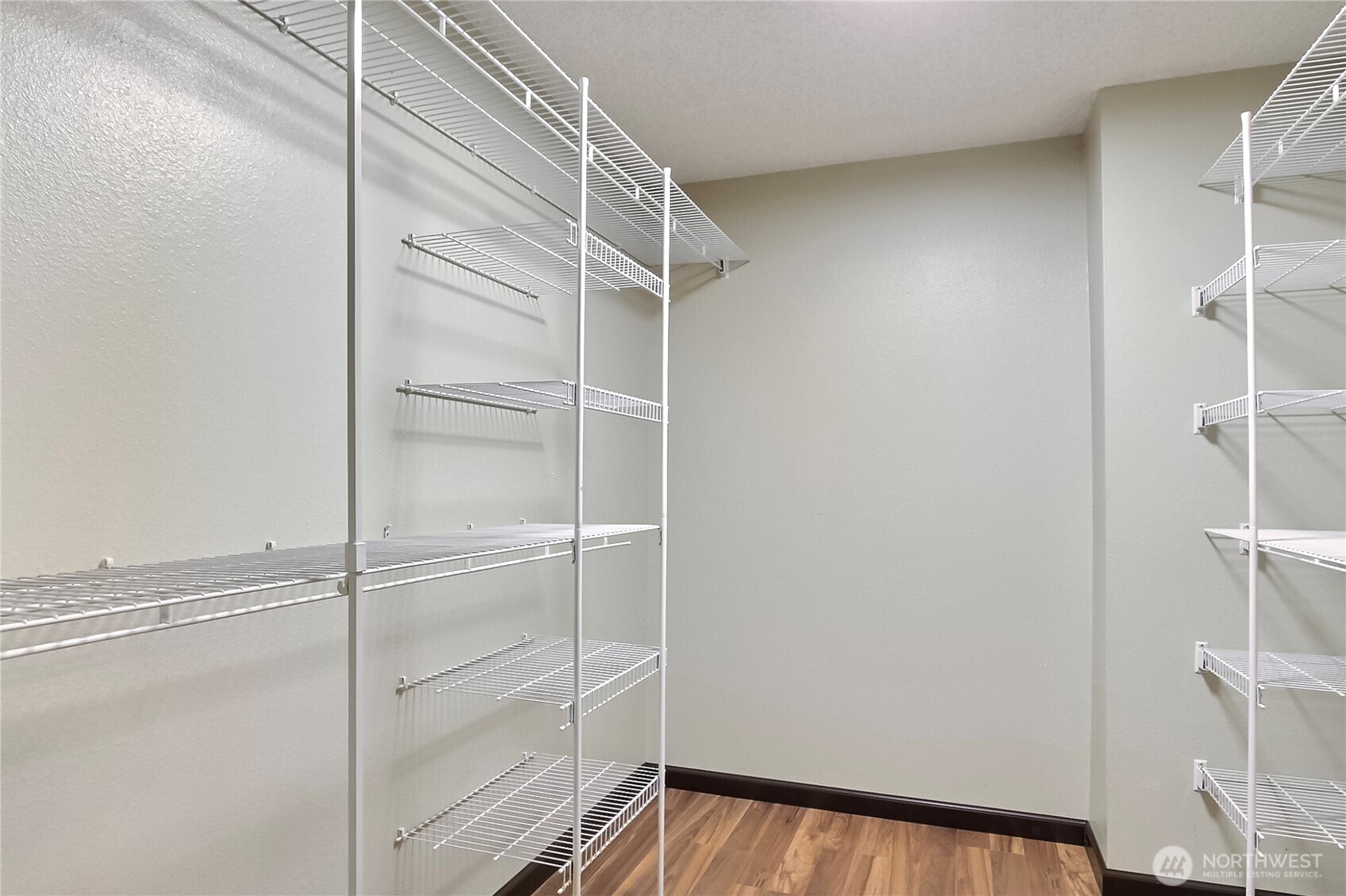 Huge closet in primary bedroom.