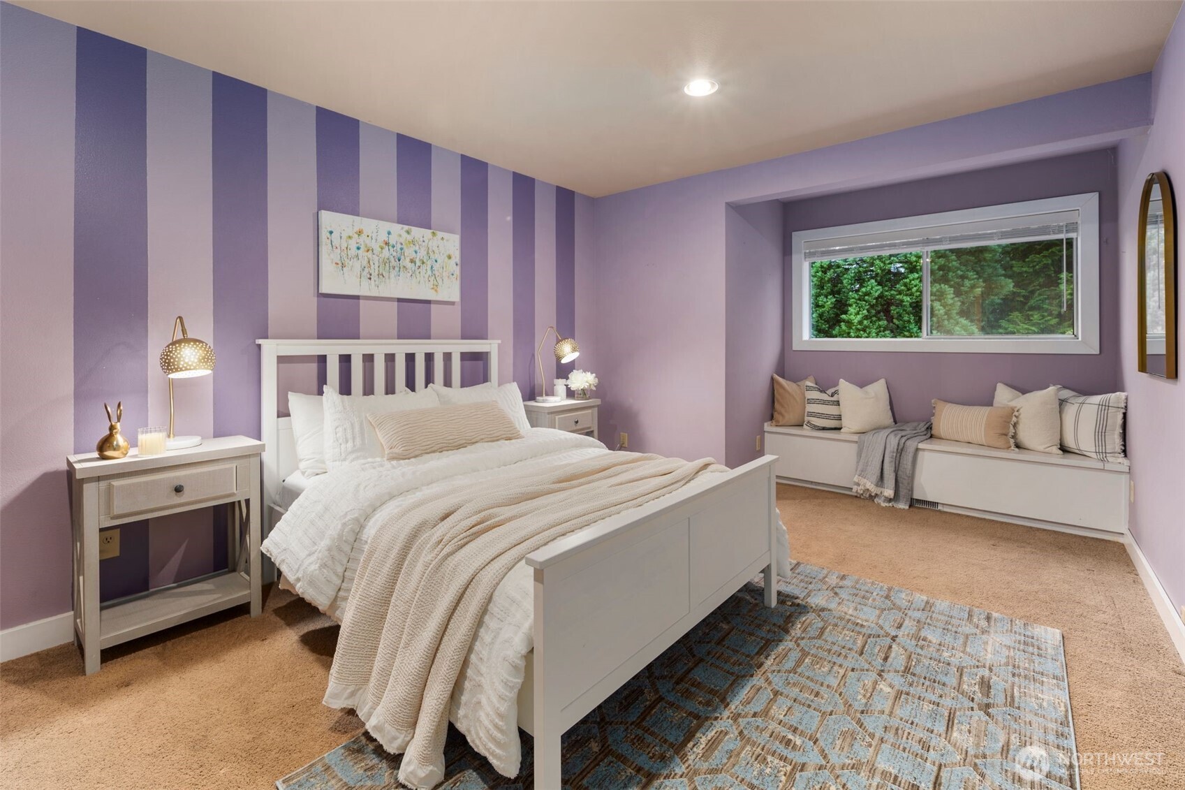 Third Bedroom with bay window and cozy window nook.