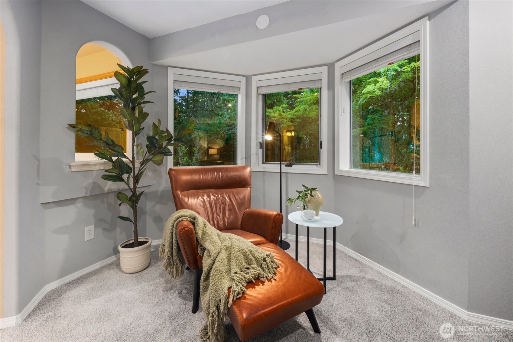 Sitting Area with view of backyard