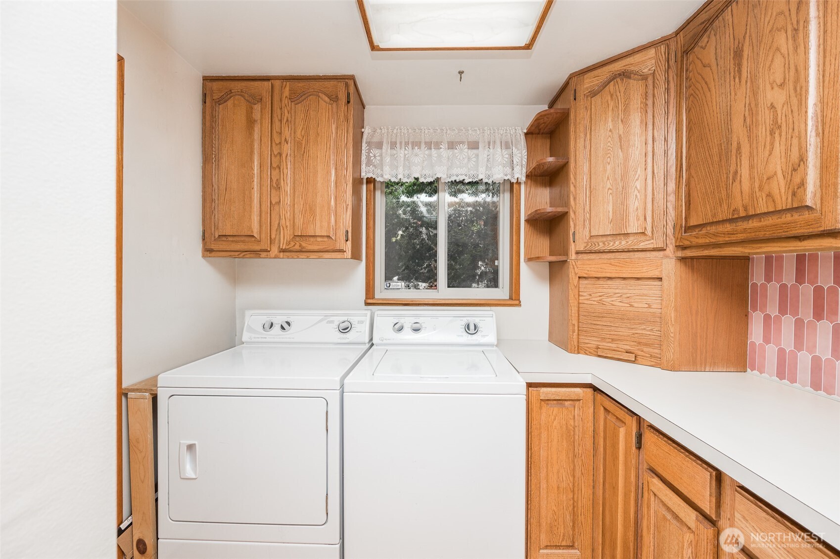 Washer and Dryer included.  They can potentially be moved to the extra room off the solarium; otherwise, enjoy the convenience of them in the Kitchen area off the garage