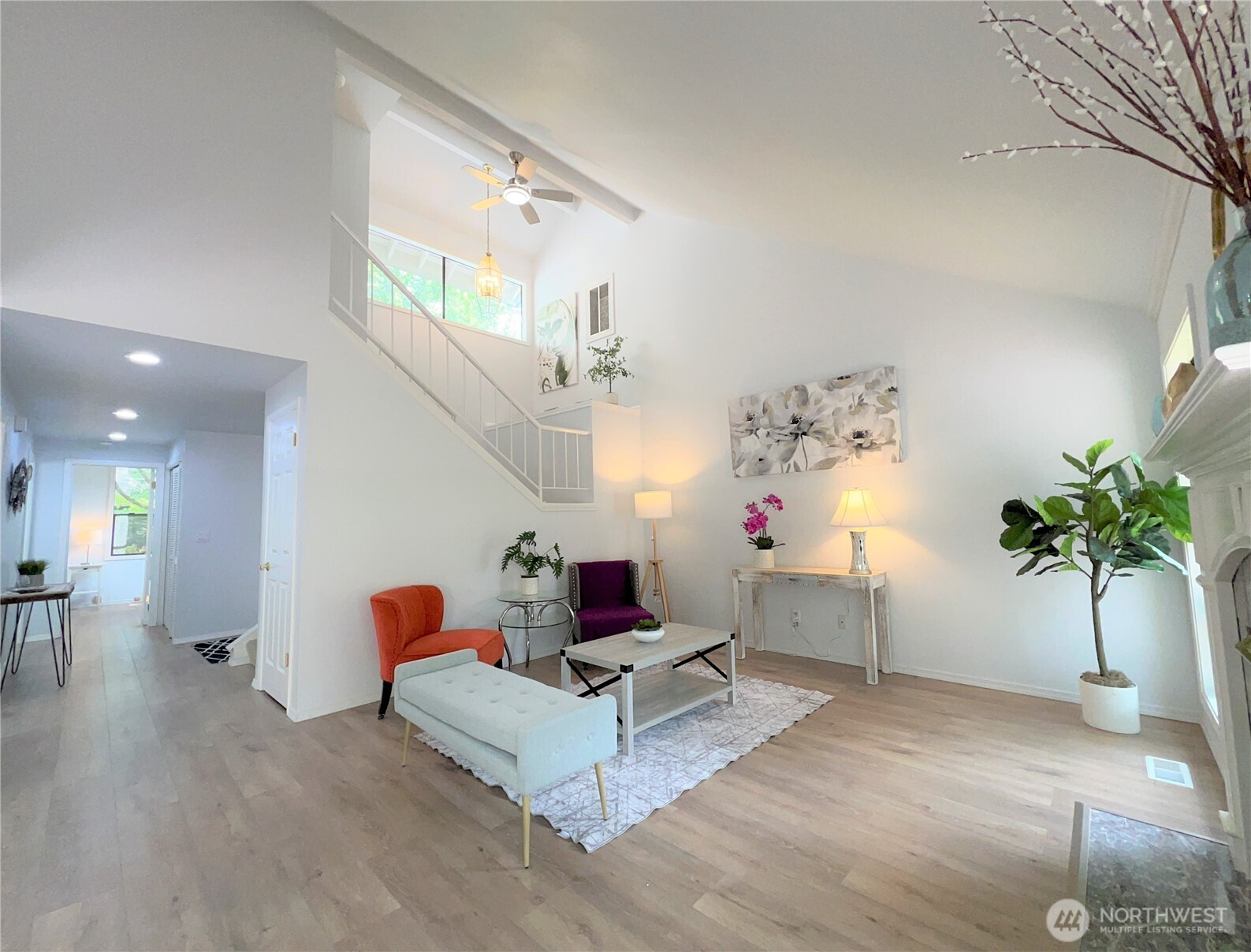High Ceiling Living Room