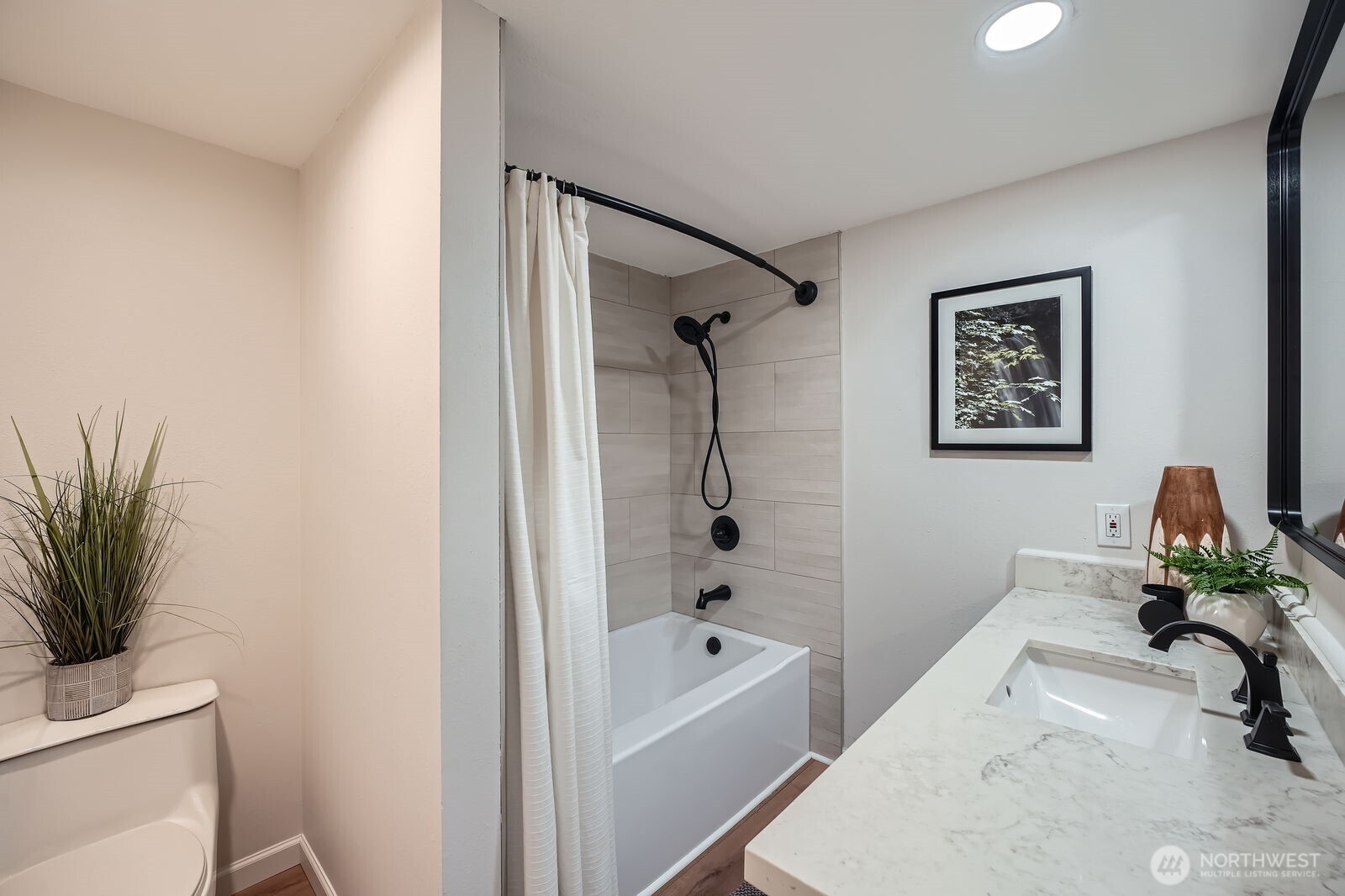 Main hall bath has enjoyed a renovation