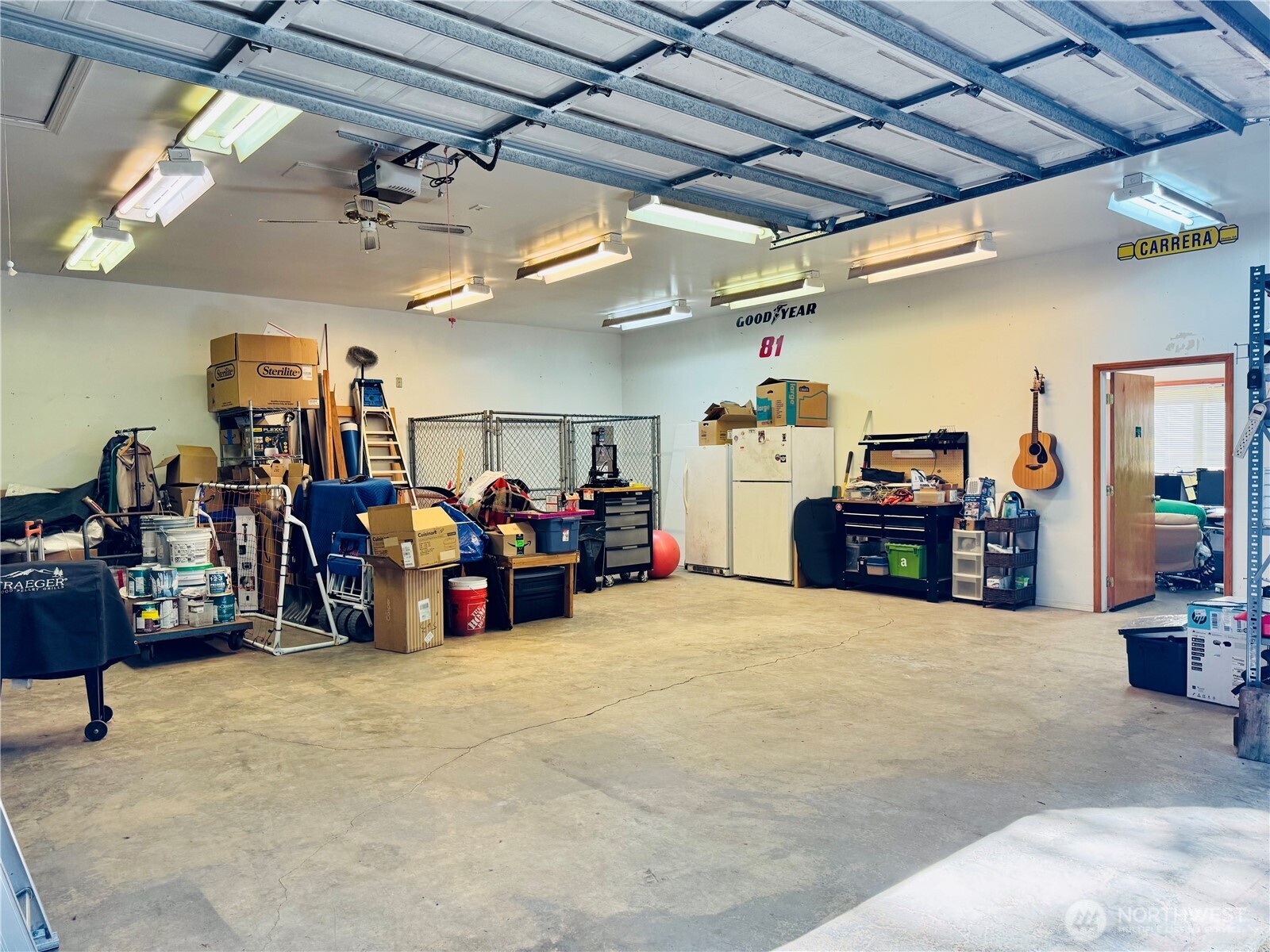Interior of the shop/extra 3 car garage