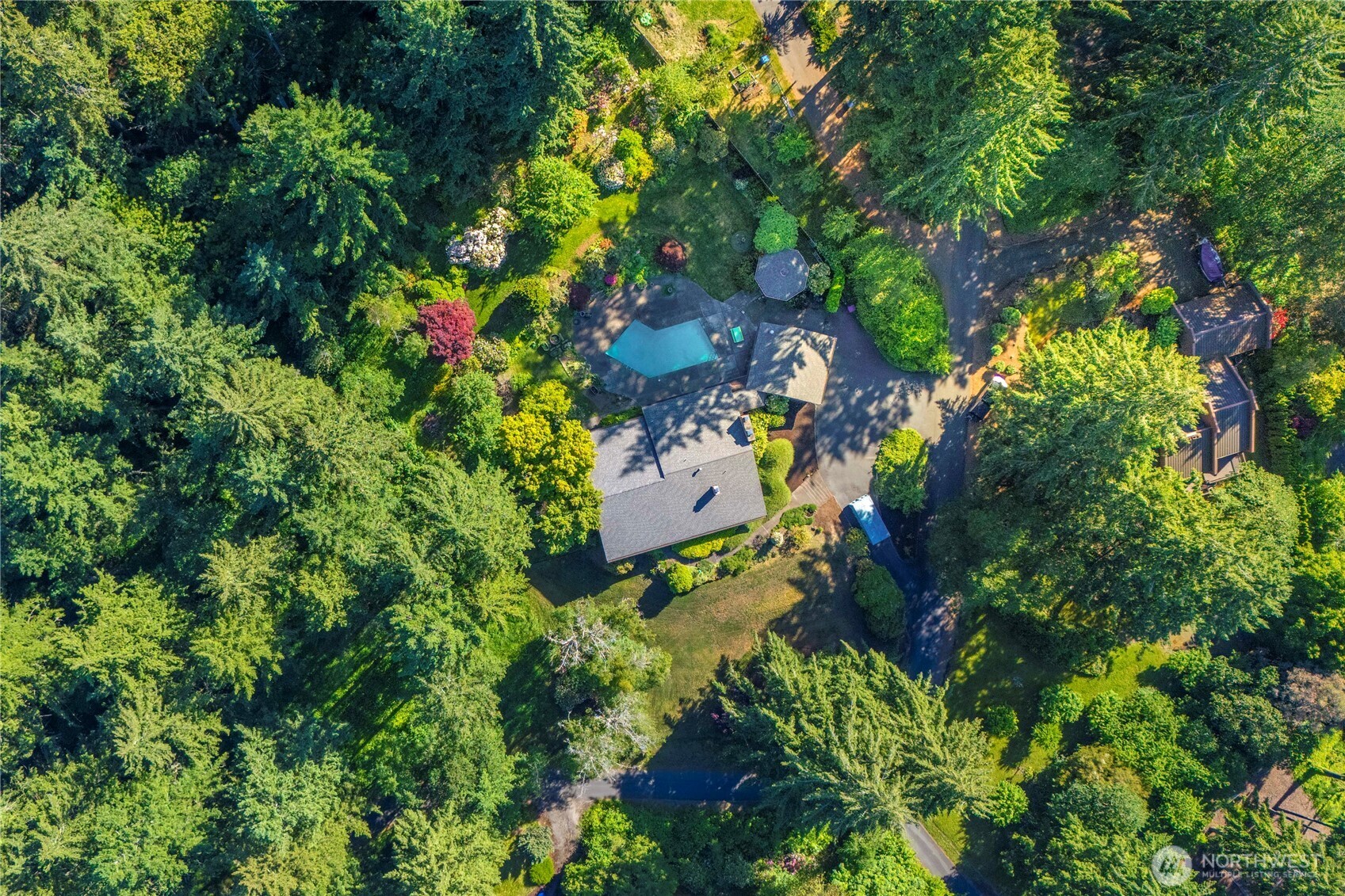 Private circular driveway leads you to your 650 ft2 garage and the gentle path that leads to the front door.