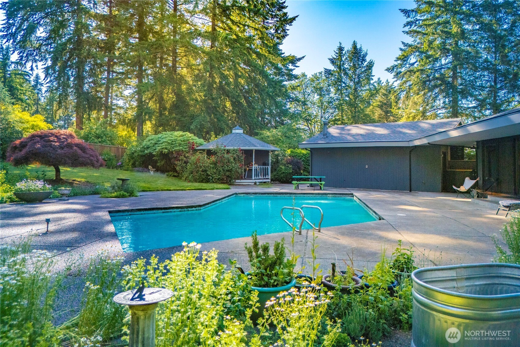 The gazebo would make a wonderful Tea House!
