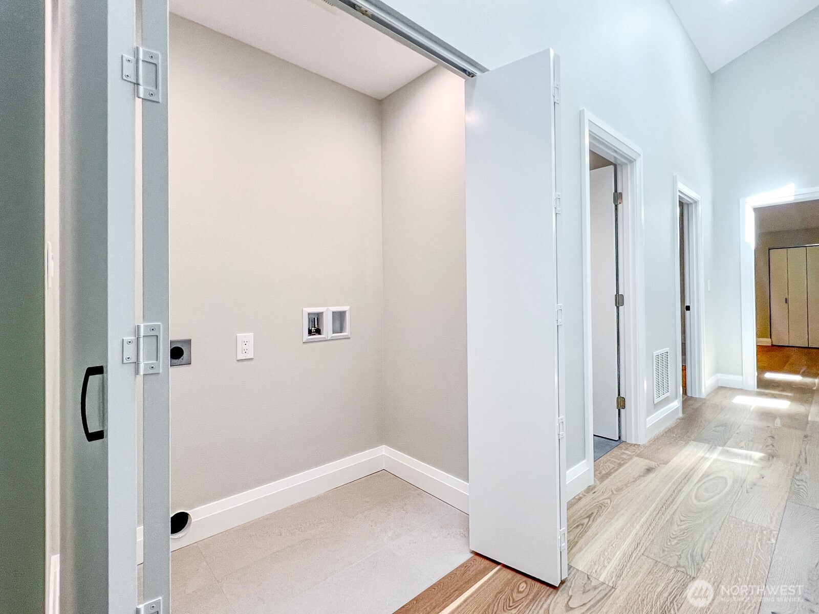 Laundry hook up in closet