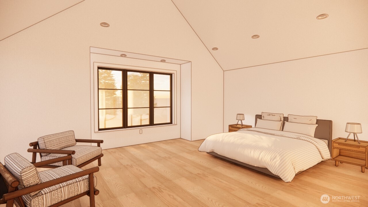 The upstairs primary is enormous, refined and relaxing, with a walk-in closet and custom spa-like bath attached.