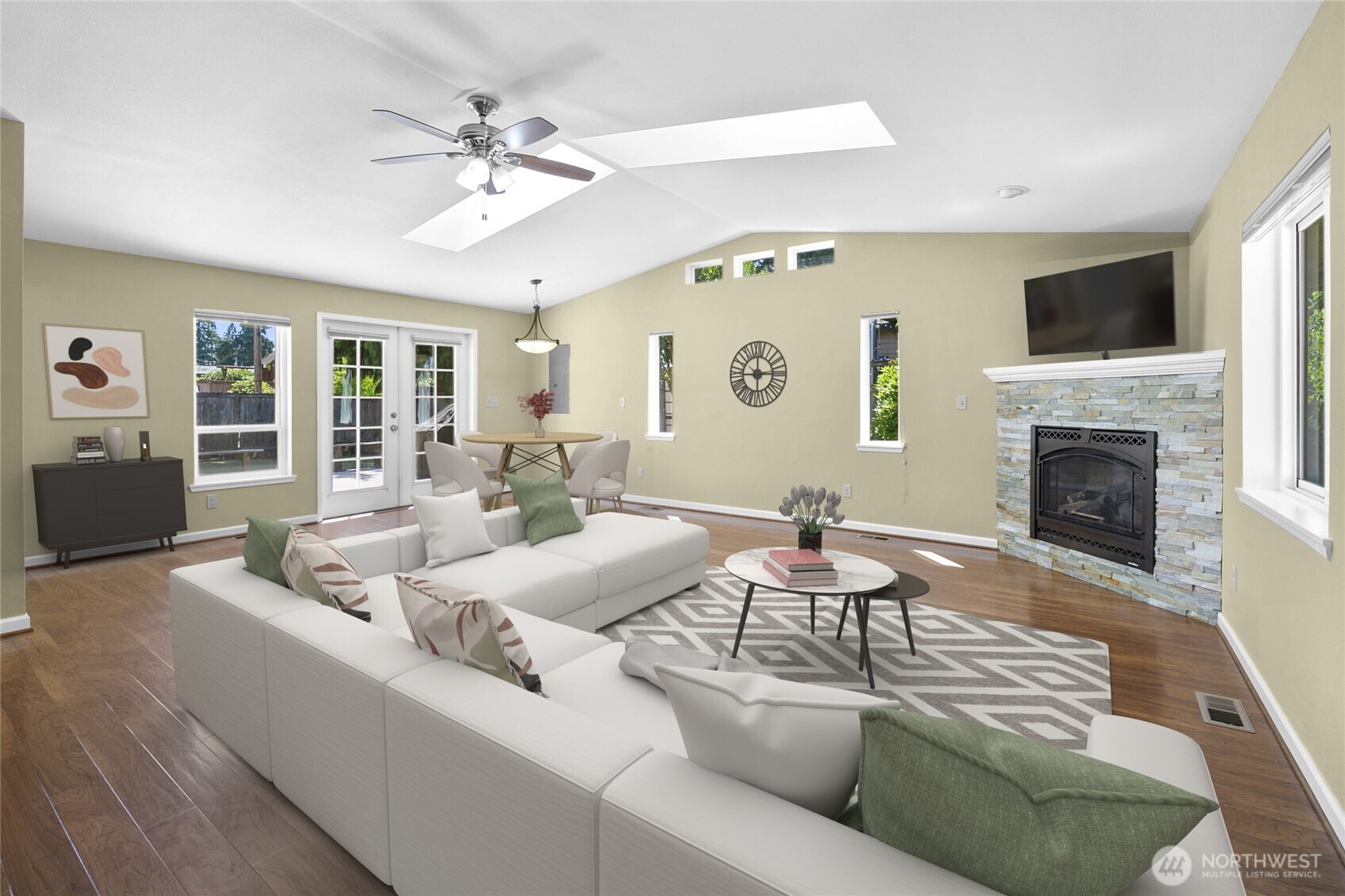 Flow into the heart of the home: an open-concept great room perfect for connection and entertaining. Home is virtually staged.