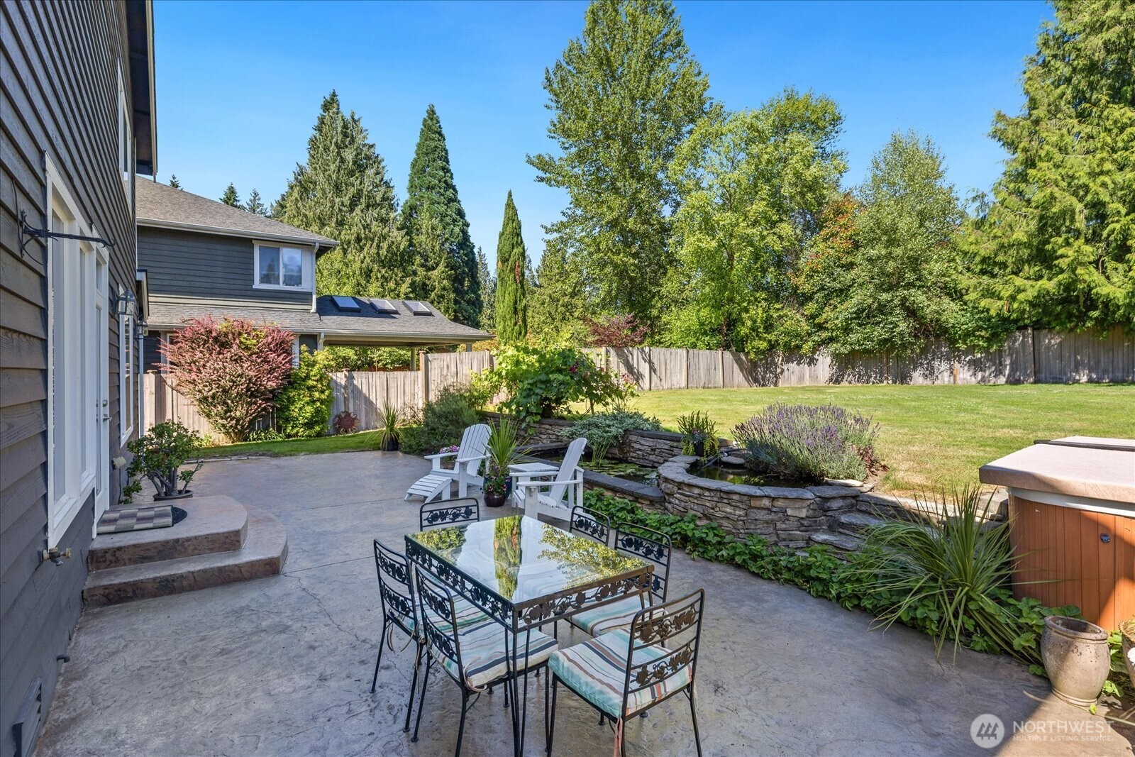 Dining al fresco will be such a joy in this backyard