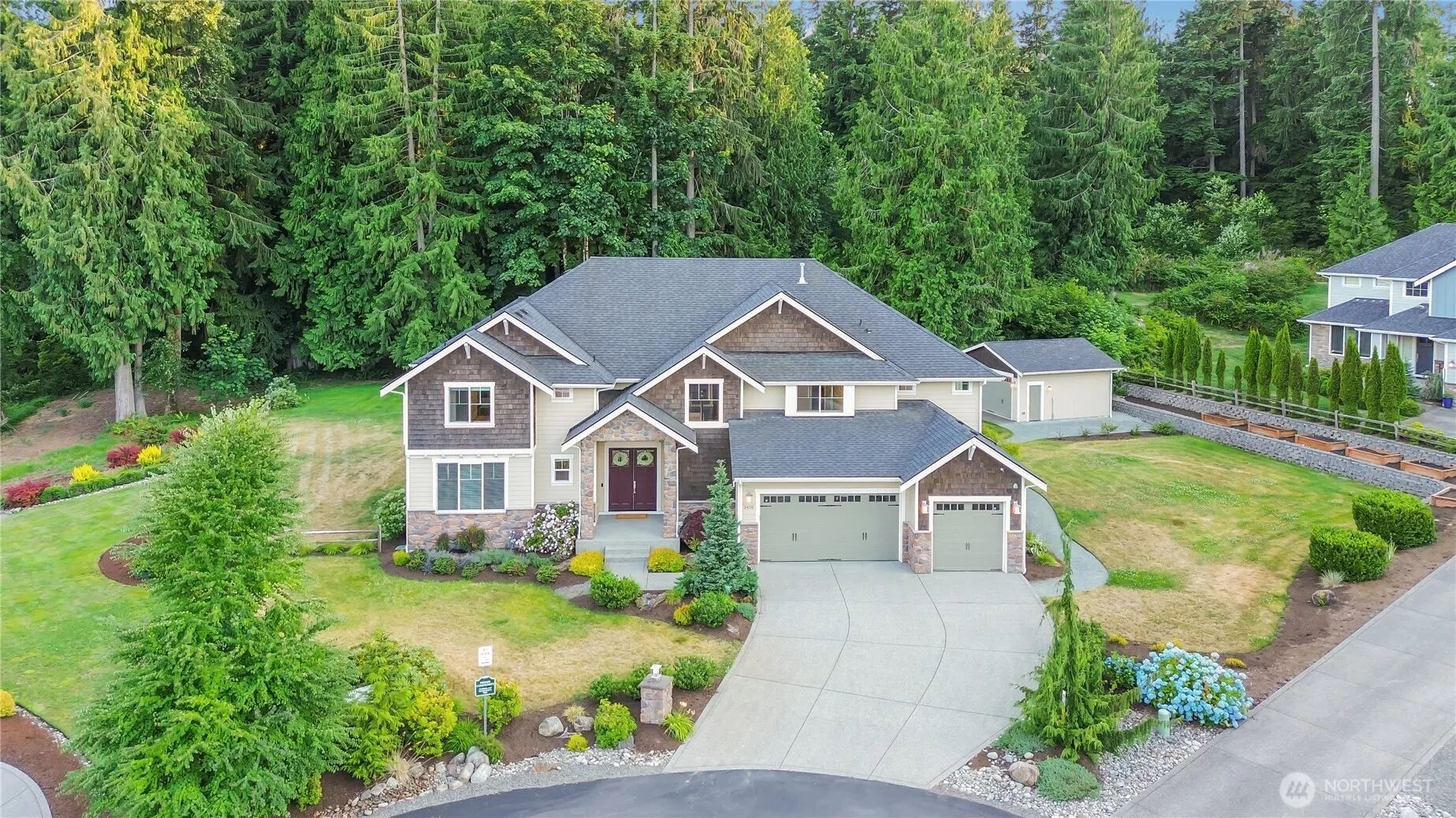 17' ceilings! Notice the extensive millwork throughout the home!