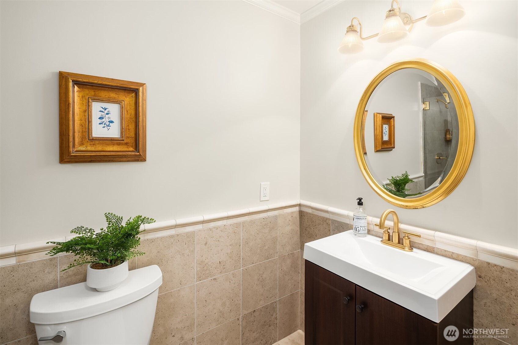 Three quarter bath on the main floor (large shower enclosure not shown)