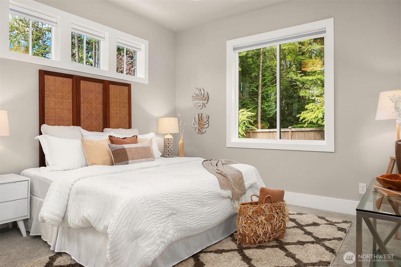 The main-floor bedroom suite is ideal for guests or multi-generational living.