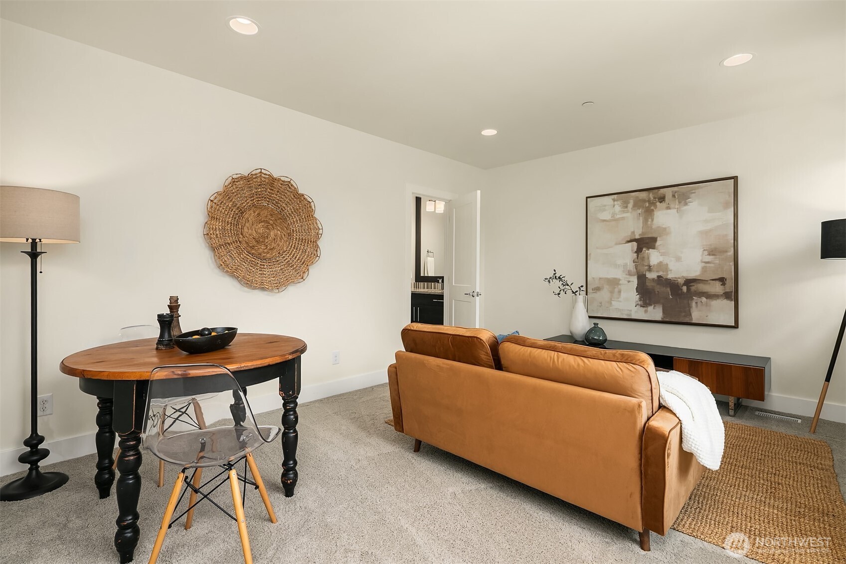 Also a great workout space, or add a closet to convert to a bedroom.