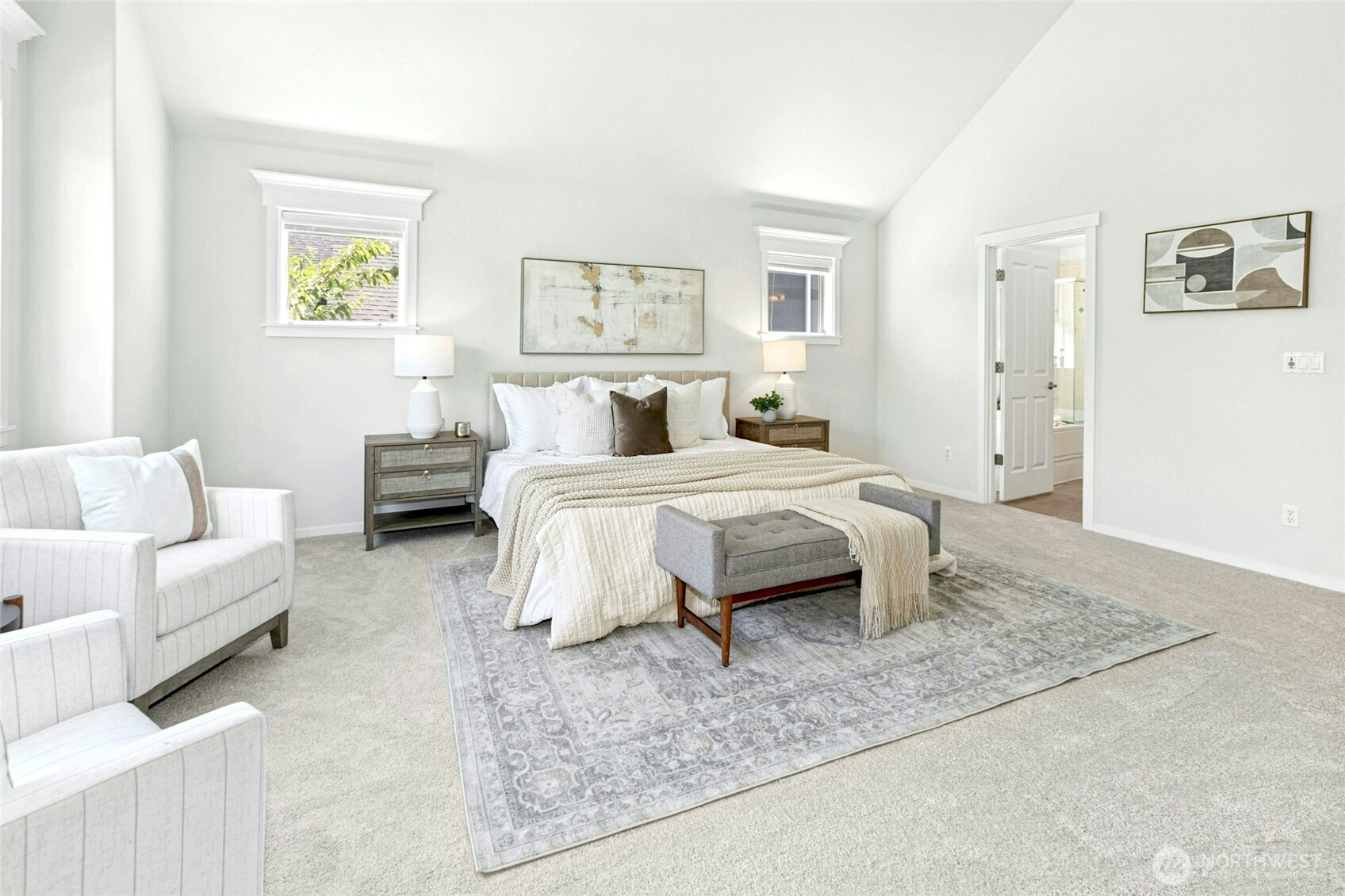 Beautiful! An ensuite spa-like bath and closet are connected.