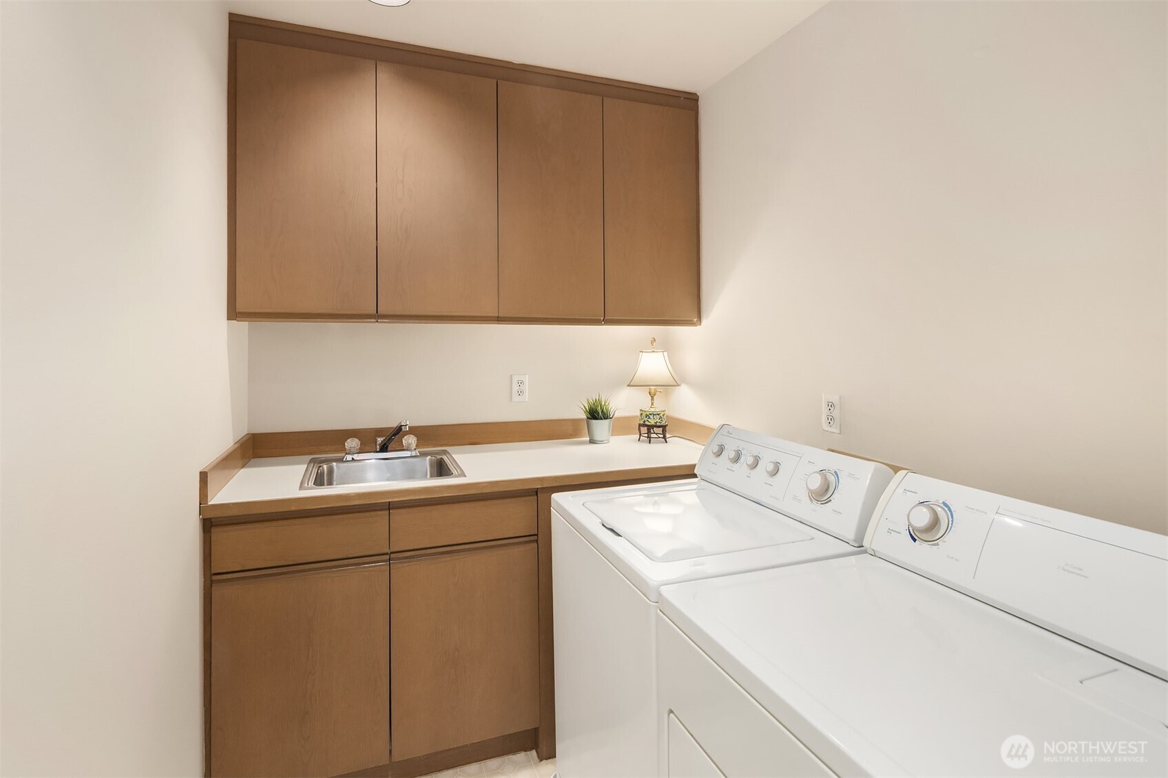 Generous laundry room.