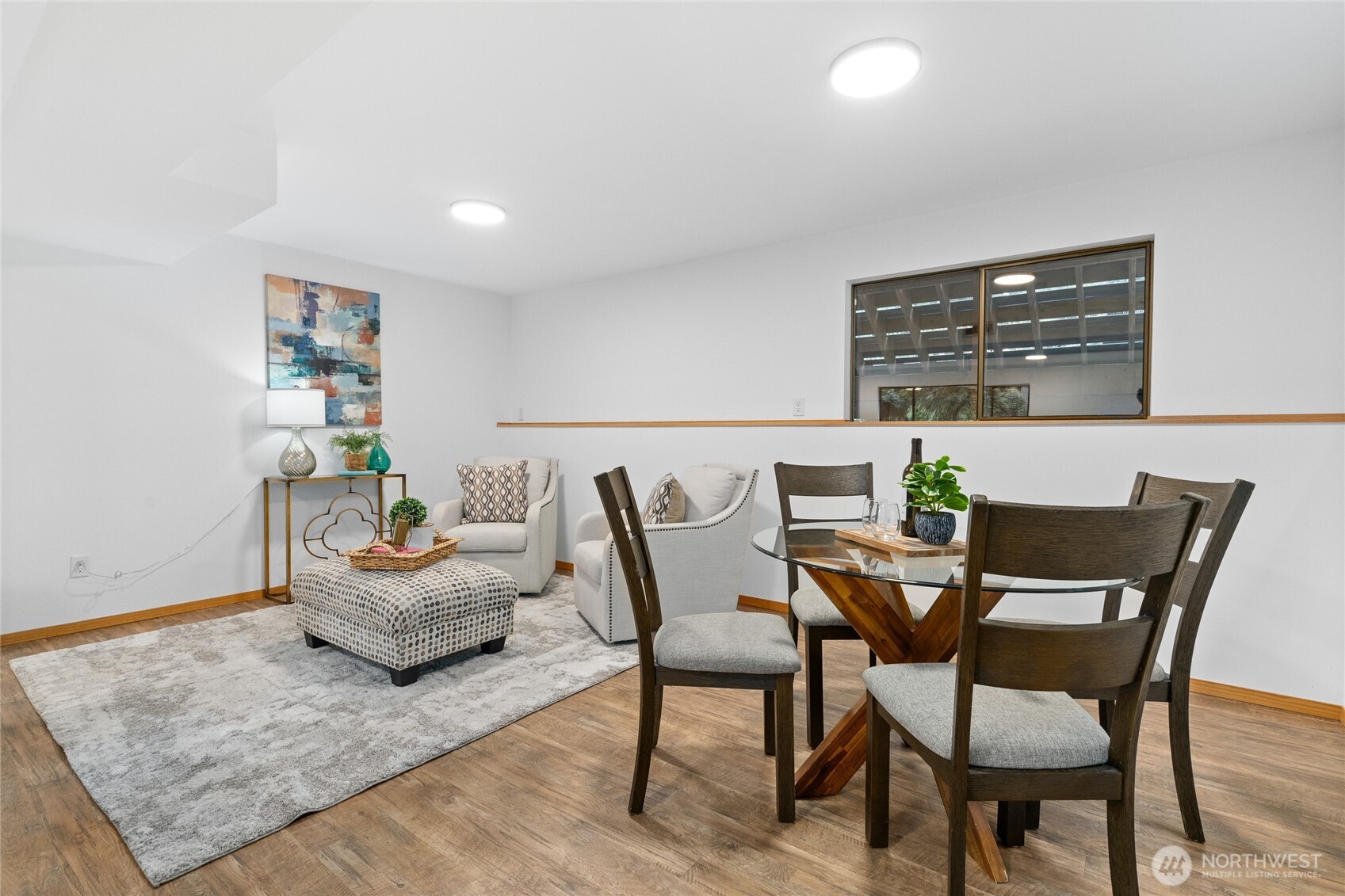 Another angle of spacious Bonus Room with handsome Luxury Vinyl flooring. Game Night here!