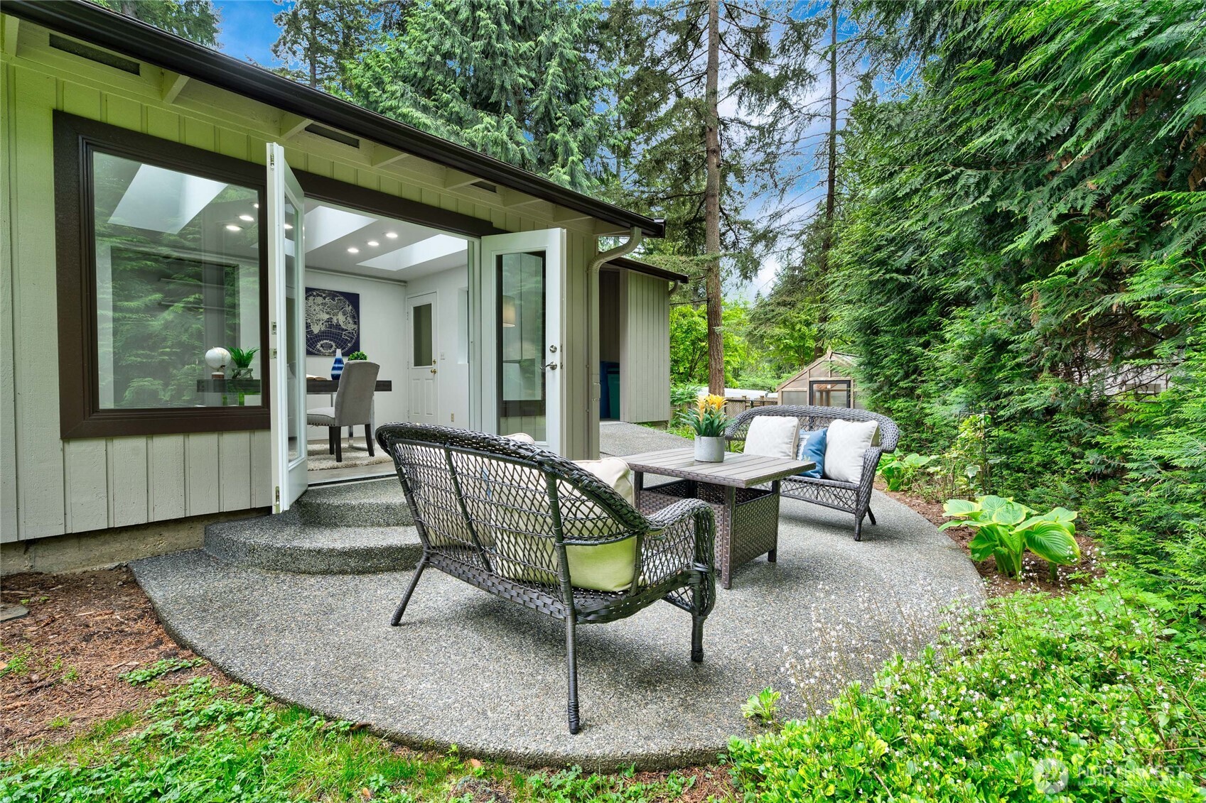 Take a break from work in the Office and step outside to enjoy fresh air on the patio.