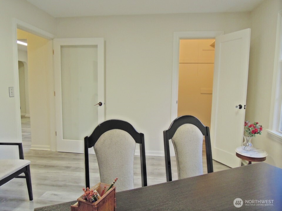 This bedroom is staged as an office space.