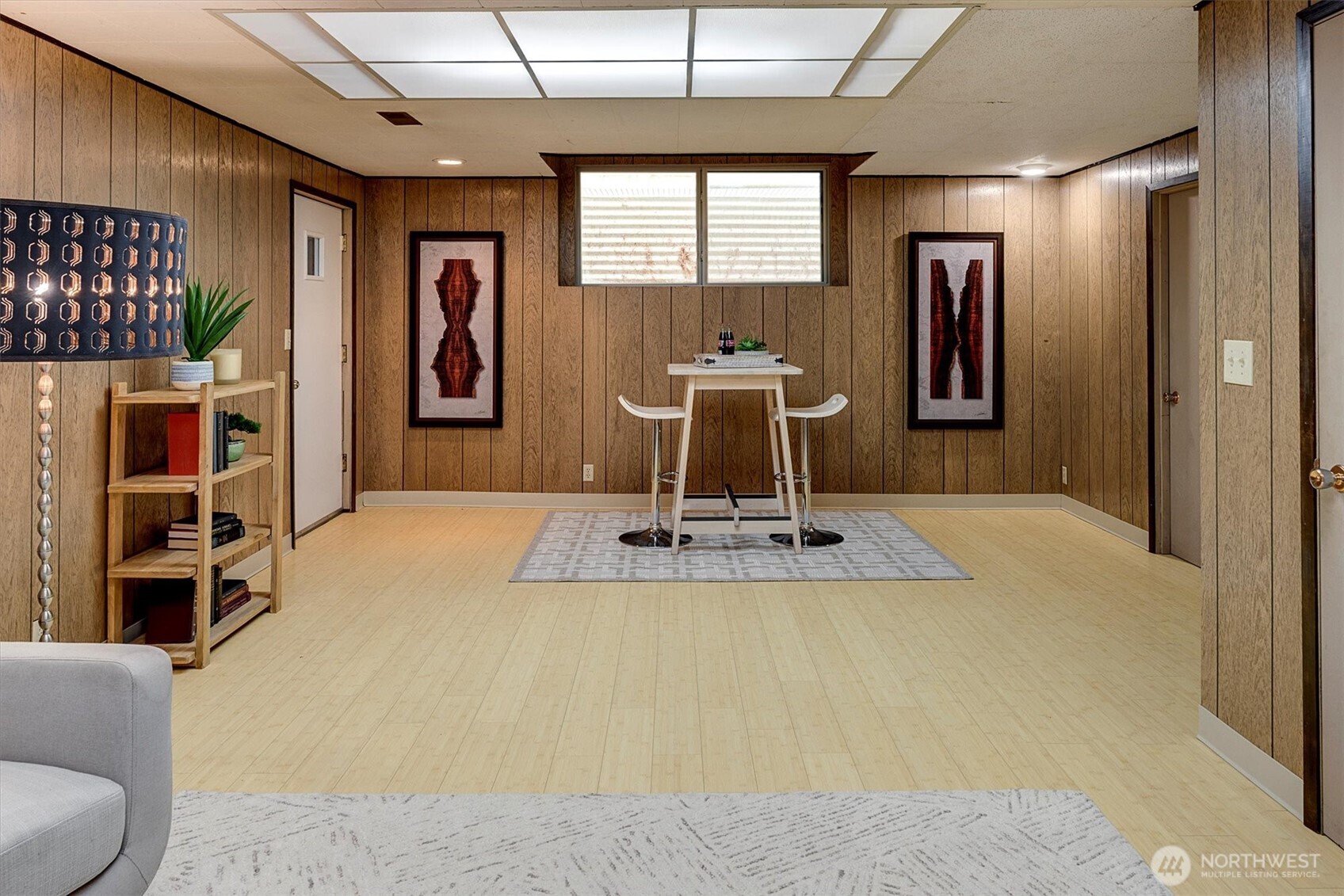 Lower level Rec Room has door to back yard.