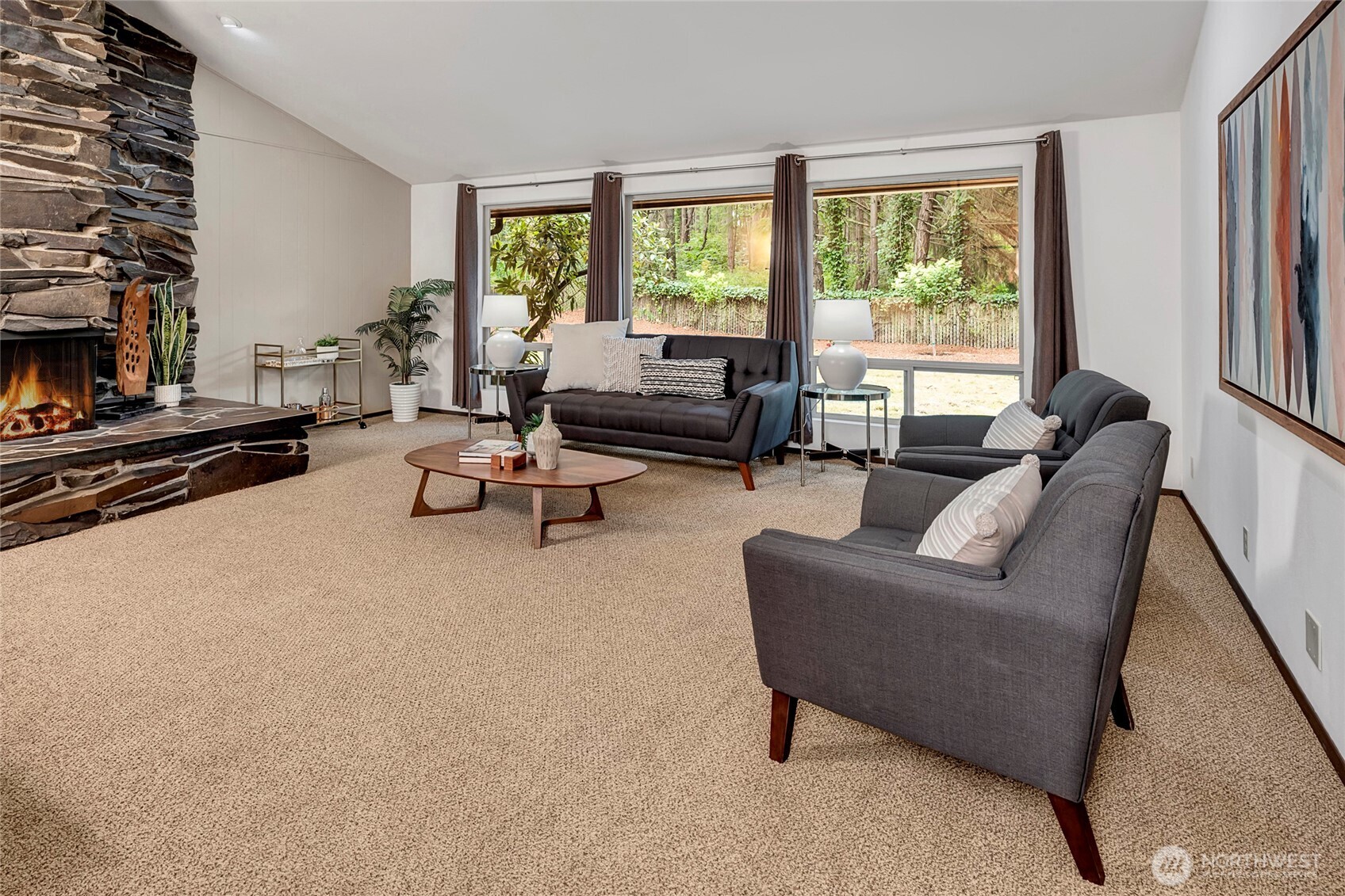 Living Room with view to Robinswood Park.