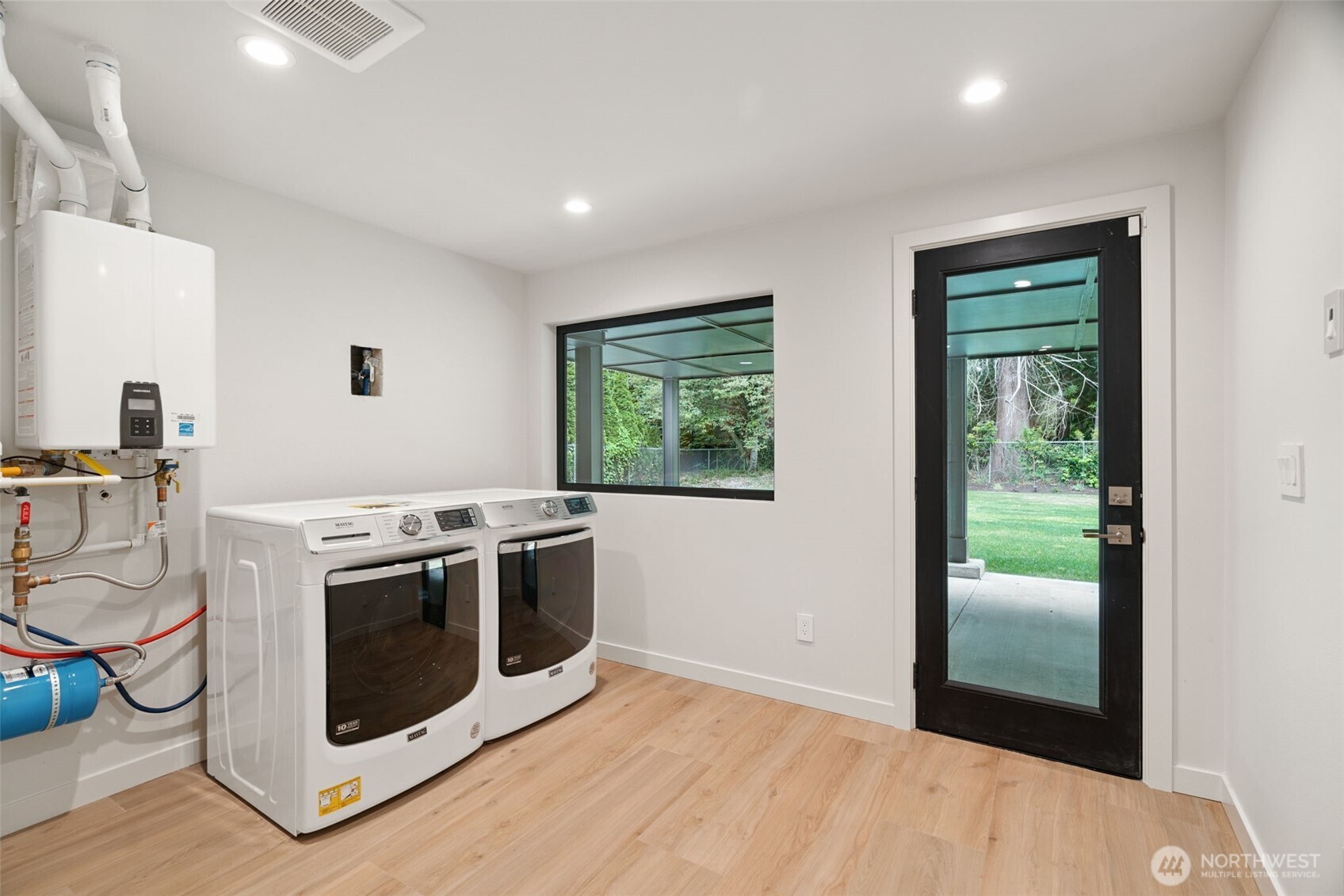 Lower level laundry room.