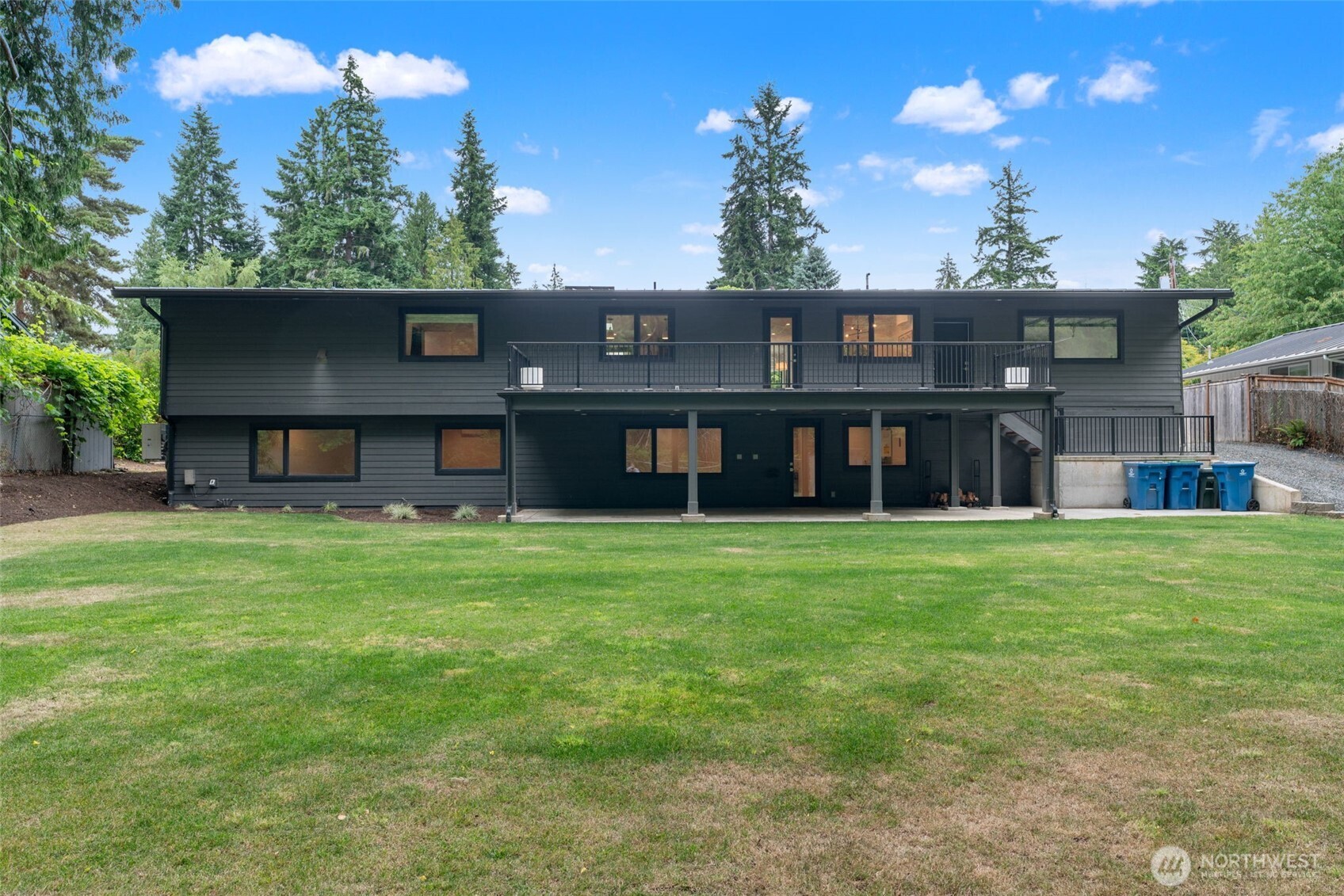 Level rear yard.