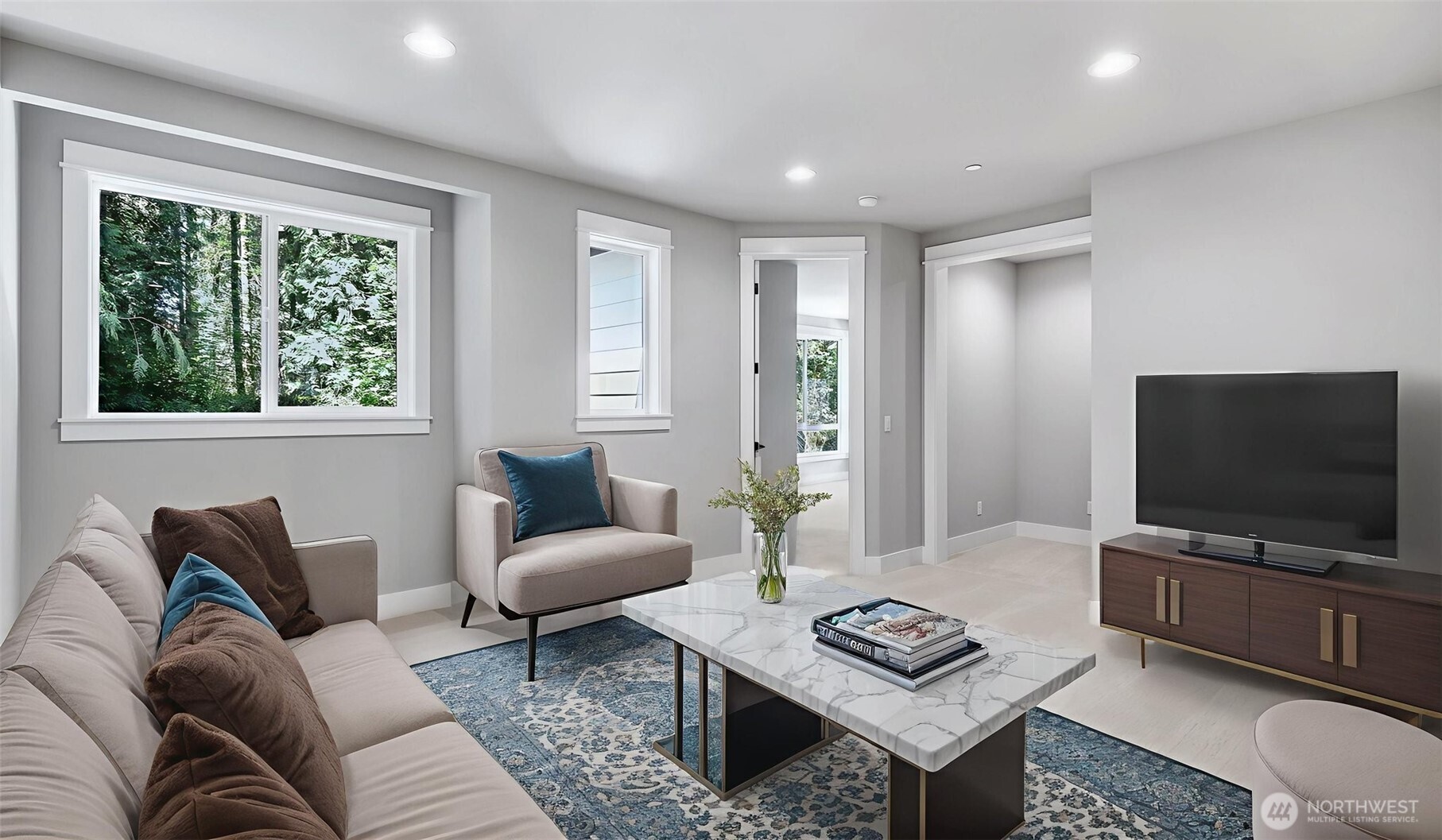 Versatile Loft on the Upper Level. Virtually staged.