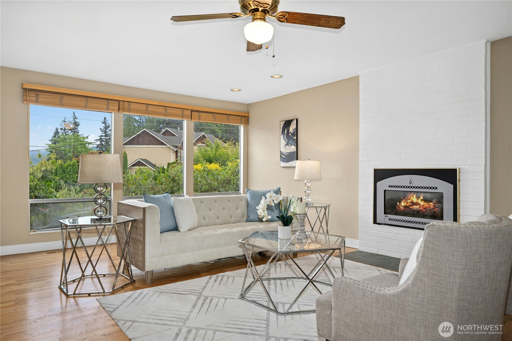 Bright living room with natural light