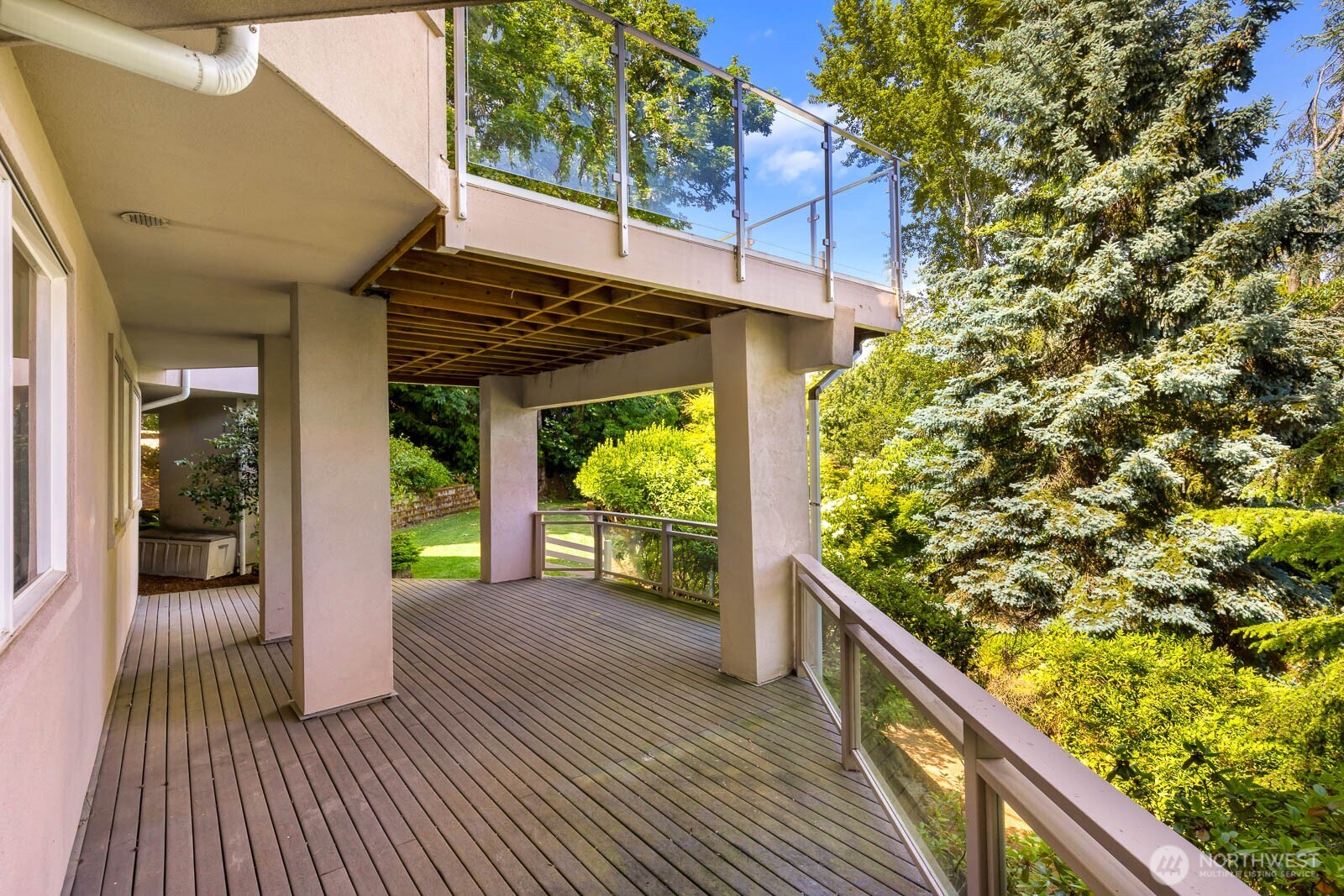 Lower covered deck.