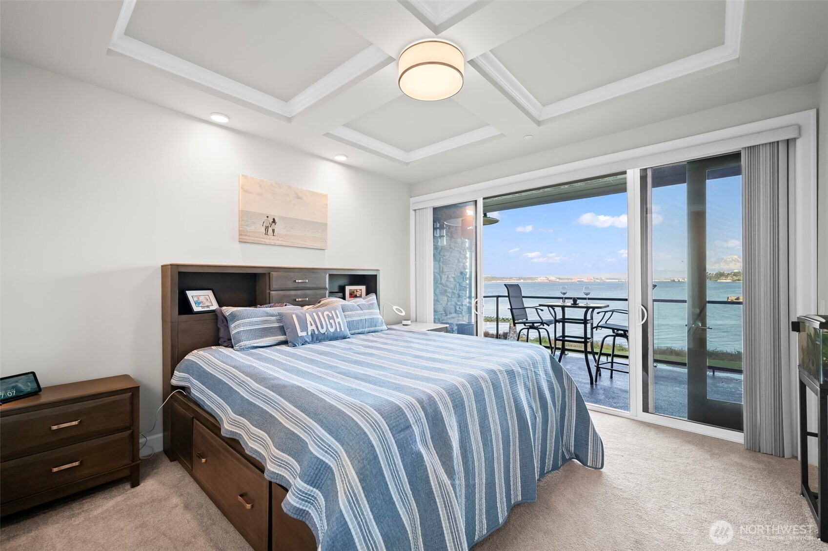 Spacious primary suite that can easily fit a king size bed comfortably