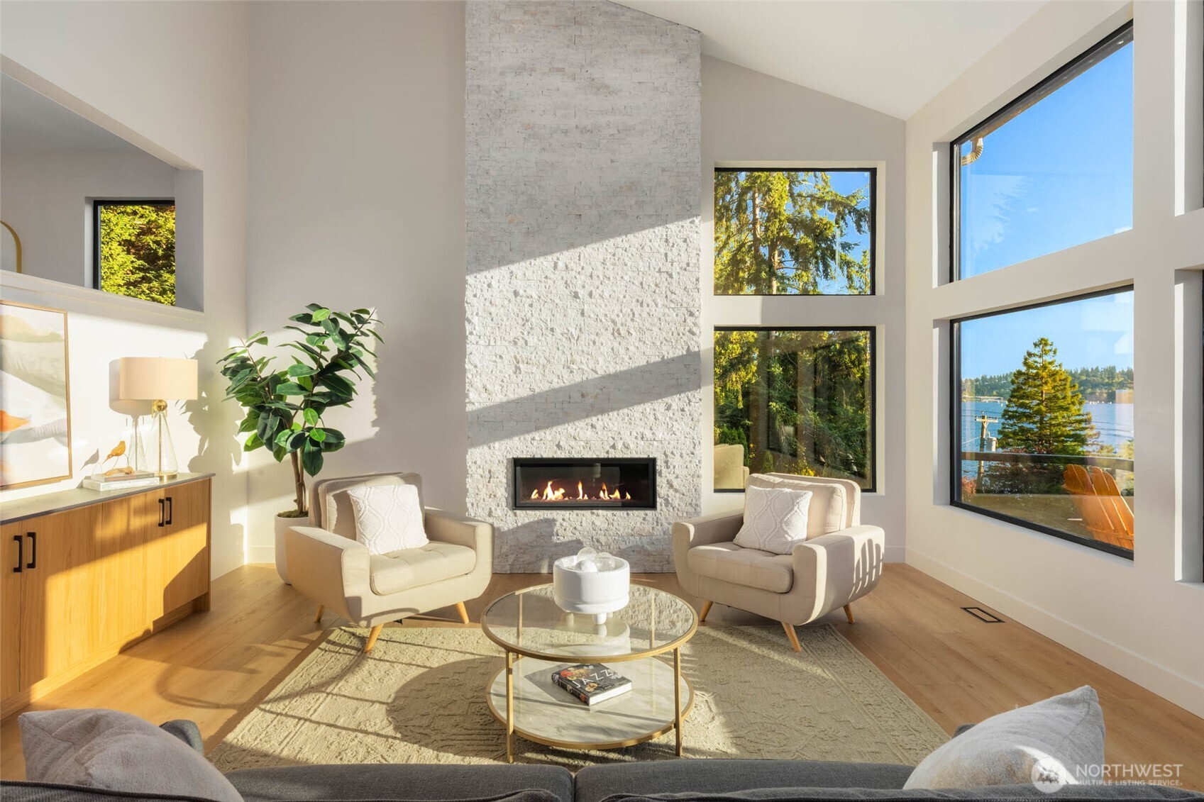 Natural light pours into the home throughout the day, dancing across the walls and artistically highlighting architectural elements.
