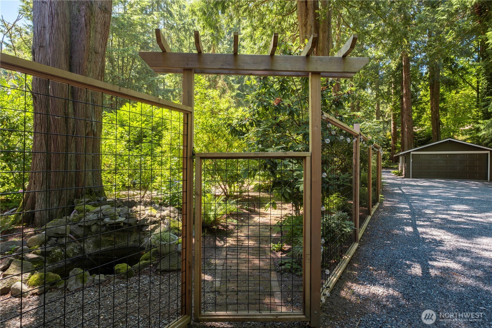 fenced garden space