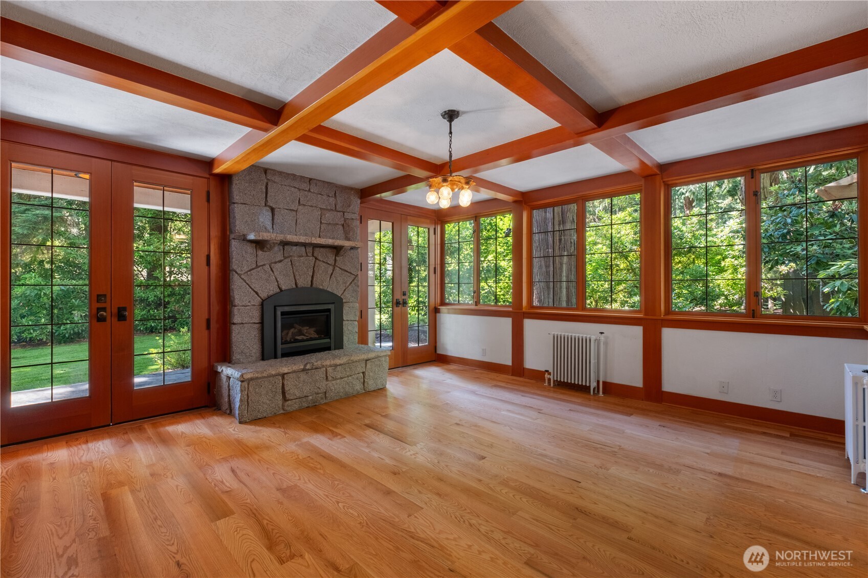 One of two entertainment rooms